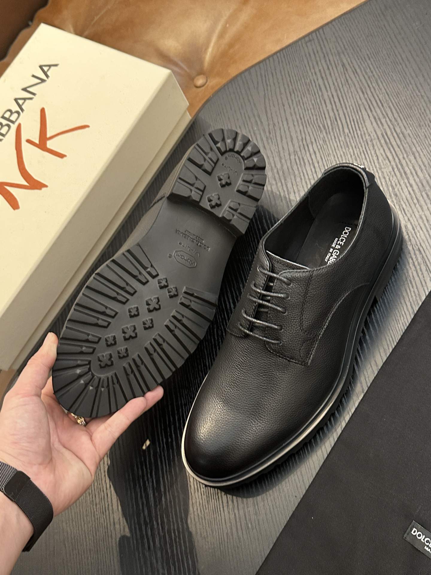 Top Grade Dolce & Gabbana Grained Derby Replica Shoes - Image 9