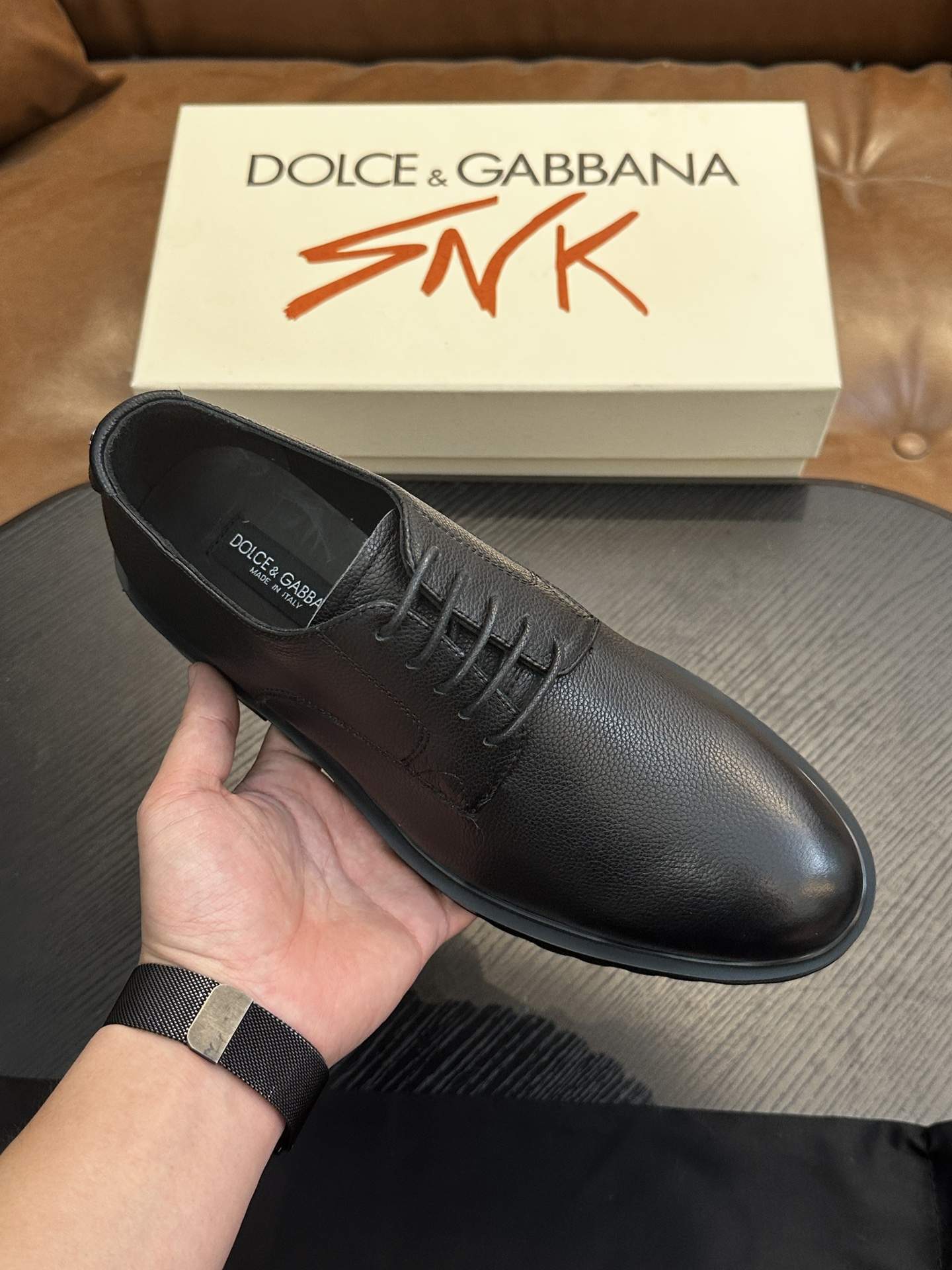 Top Grade Dolce & Gabbana Grained Derby Replica Shoes - Image 2