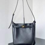 Superior Balenciaga Bel Air Replica Hobo Bag With Gold Hardware - Black