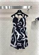 Finest Printed Silk Charmeuse Replica Short Dress