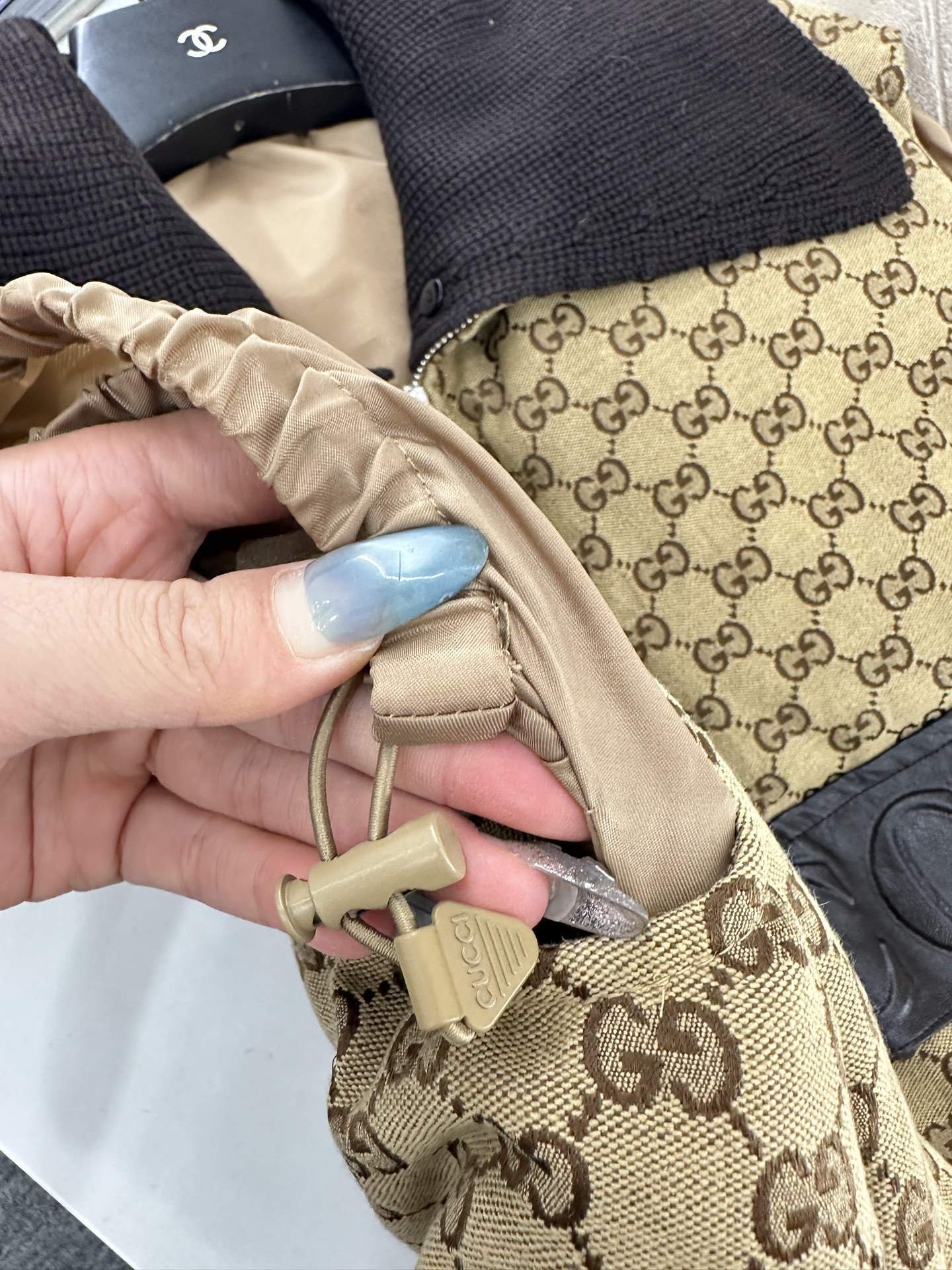 Supreme Gucci GG Canvas Replica Gilet With Leather Label - Image 5