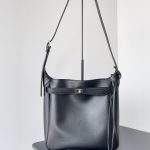 Copy Balenciaga Bel Air Replica Hobo Bag With Silver Hardware - Black