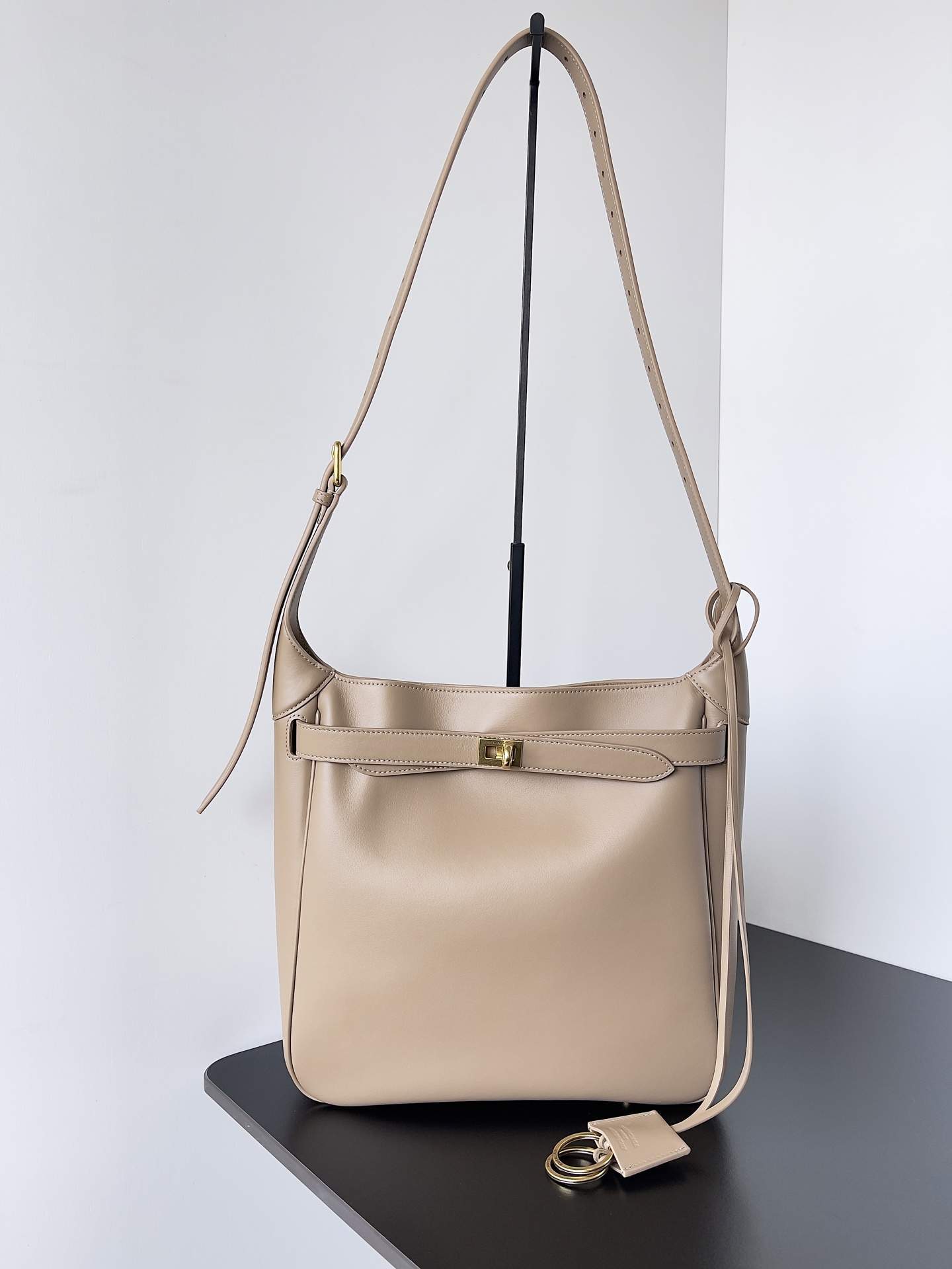 Superior Balenciaga Bel Air Replica Hobo Bag With Gold Hardware