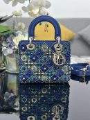 Exclusive Christian Dior Metallic Rhinestone Small Lady Dior Bag