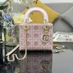 Supreme Christian Dior Mini Lady Dior Replica Bag - Pink