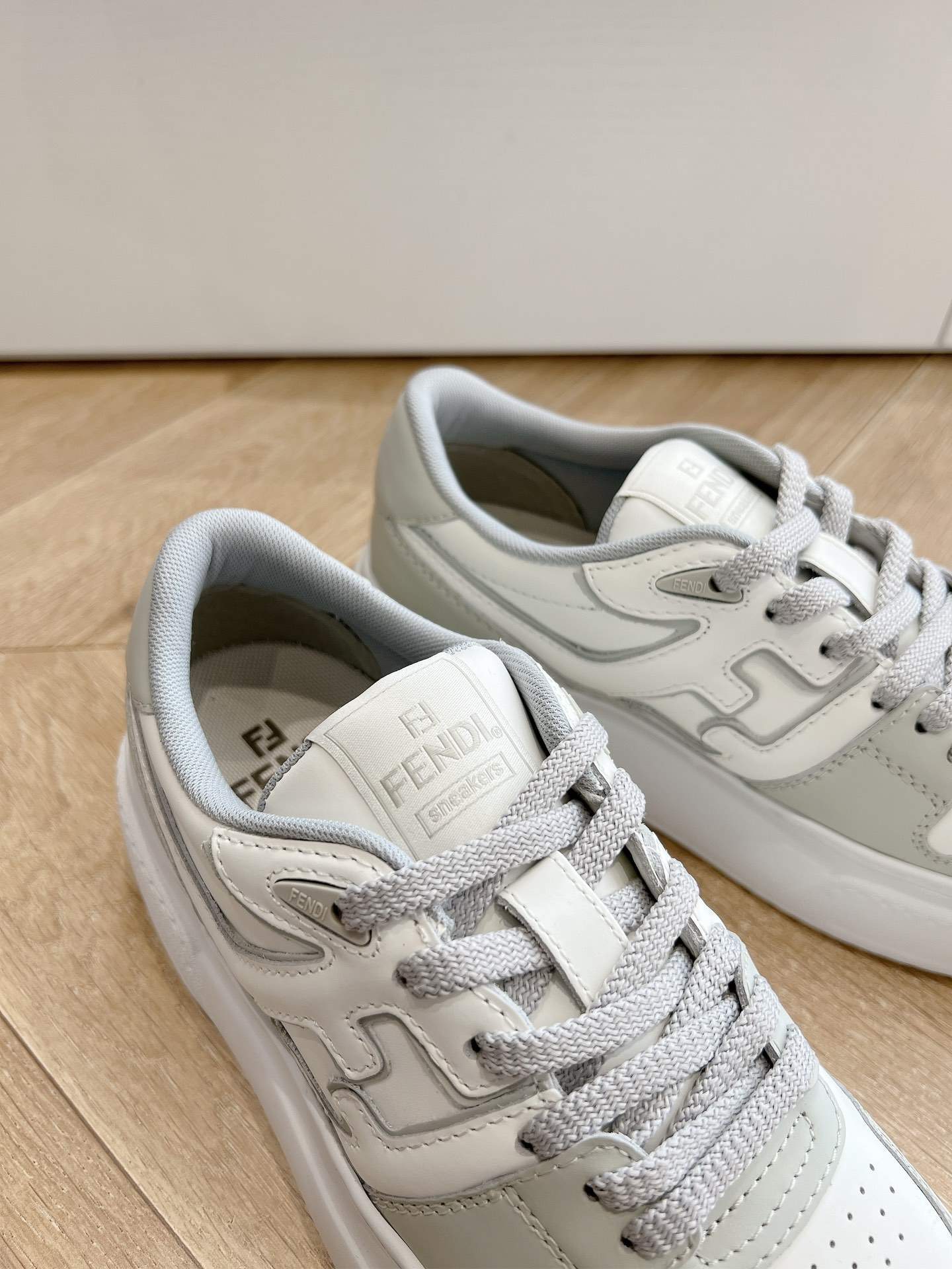 Lux Fendi Match Leather Replica Platform Low-Tops - Image 9