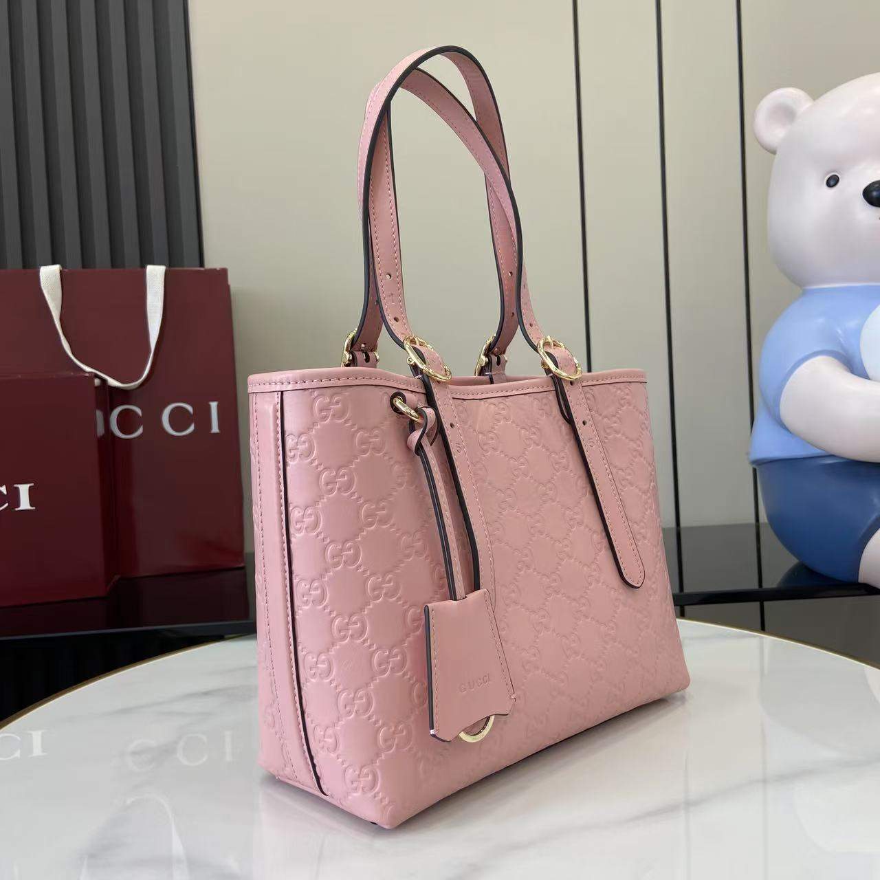 Deluxe Gucci GG Emblem Medium Replica Tote Bag - Image 3