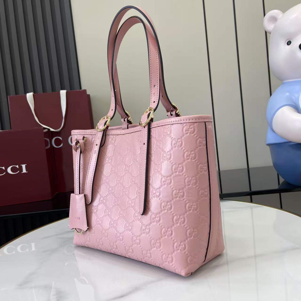 Deluxe Gucci GG Emblem Medium Replica Tote Bag - Image 4