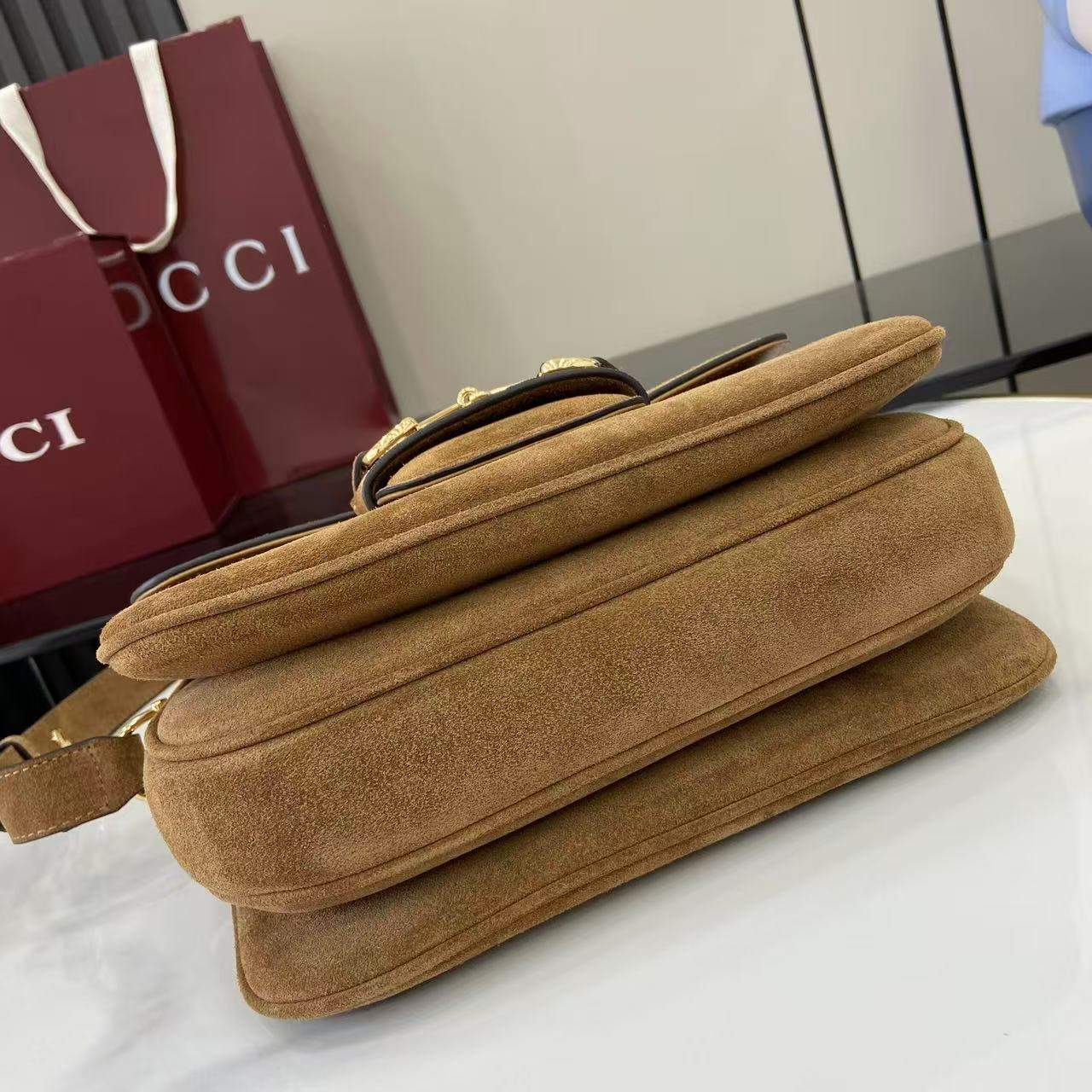 Deluxe Gucci Horsebit 1955 Aura Small Replica Shoulder Bag - Image 6