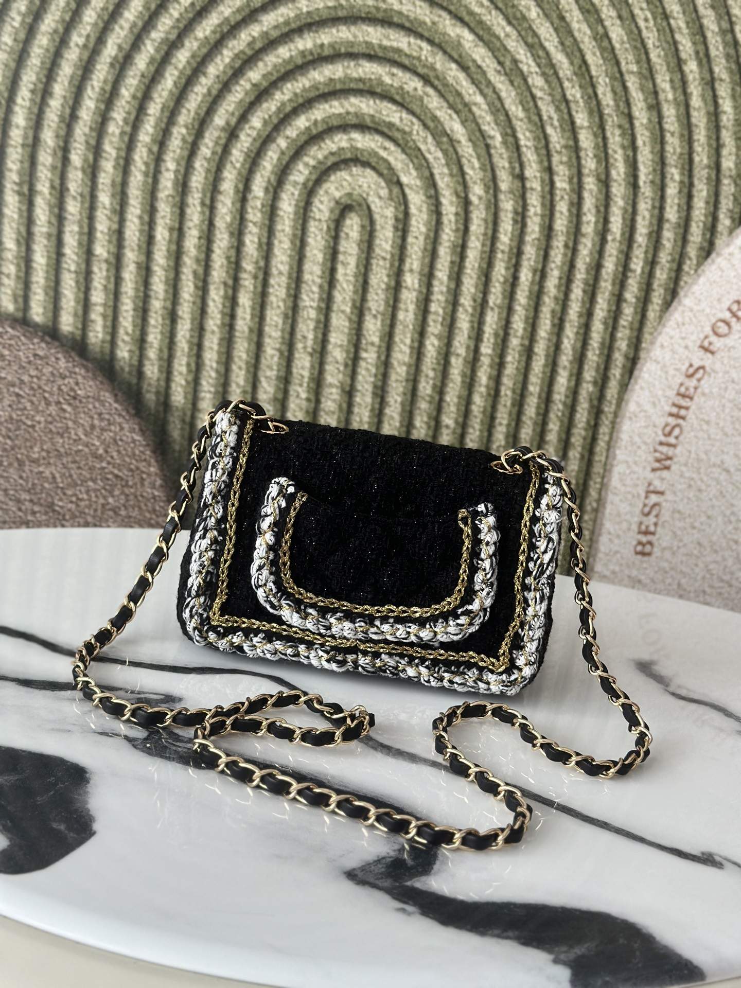 Finest Tweed Mini Classic Replica Handbag - Image 2