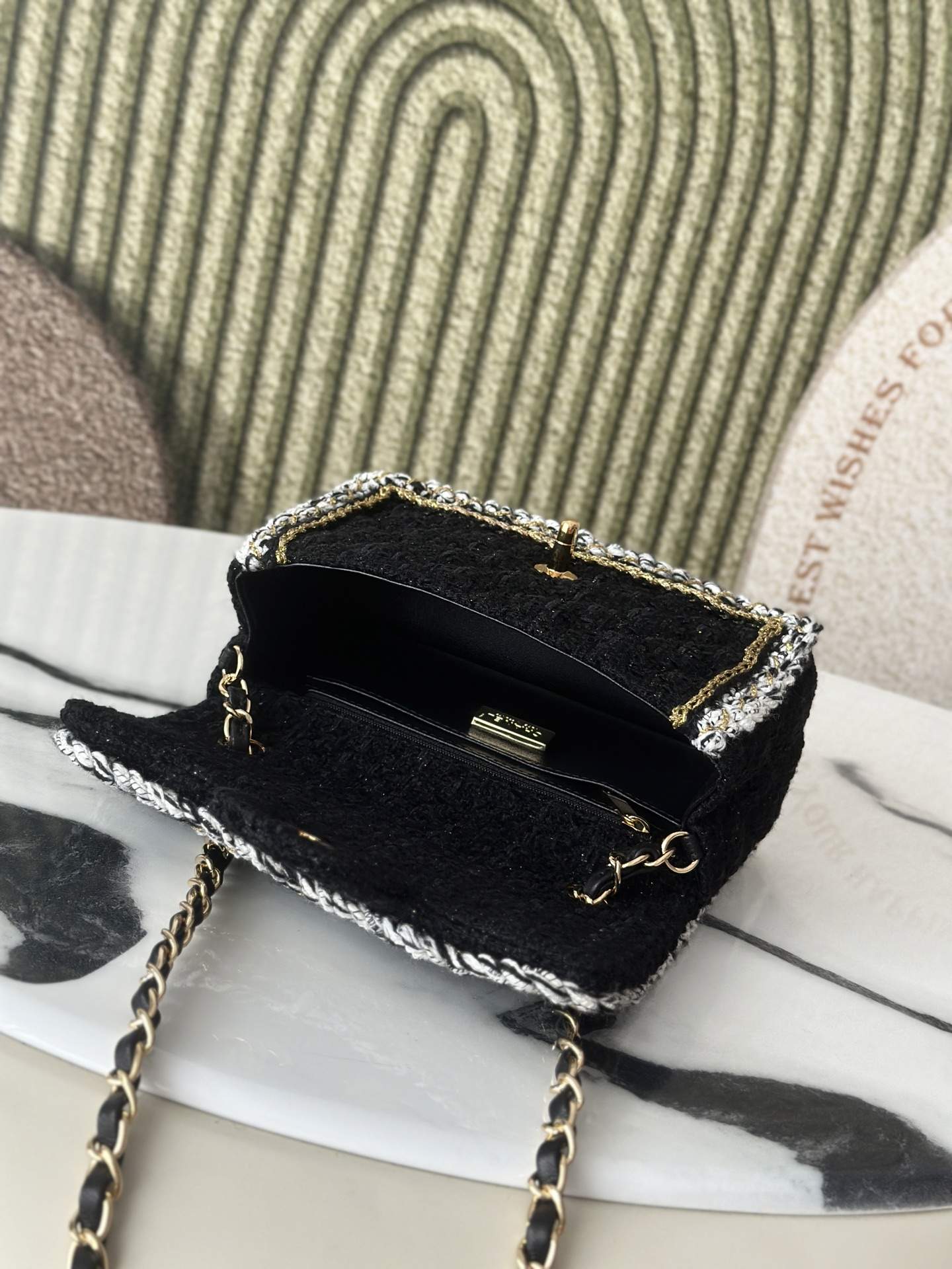 Supreme Cotton Tweed Small Replica Classic Handbag - Image 9