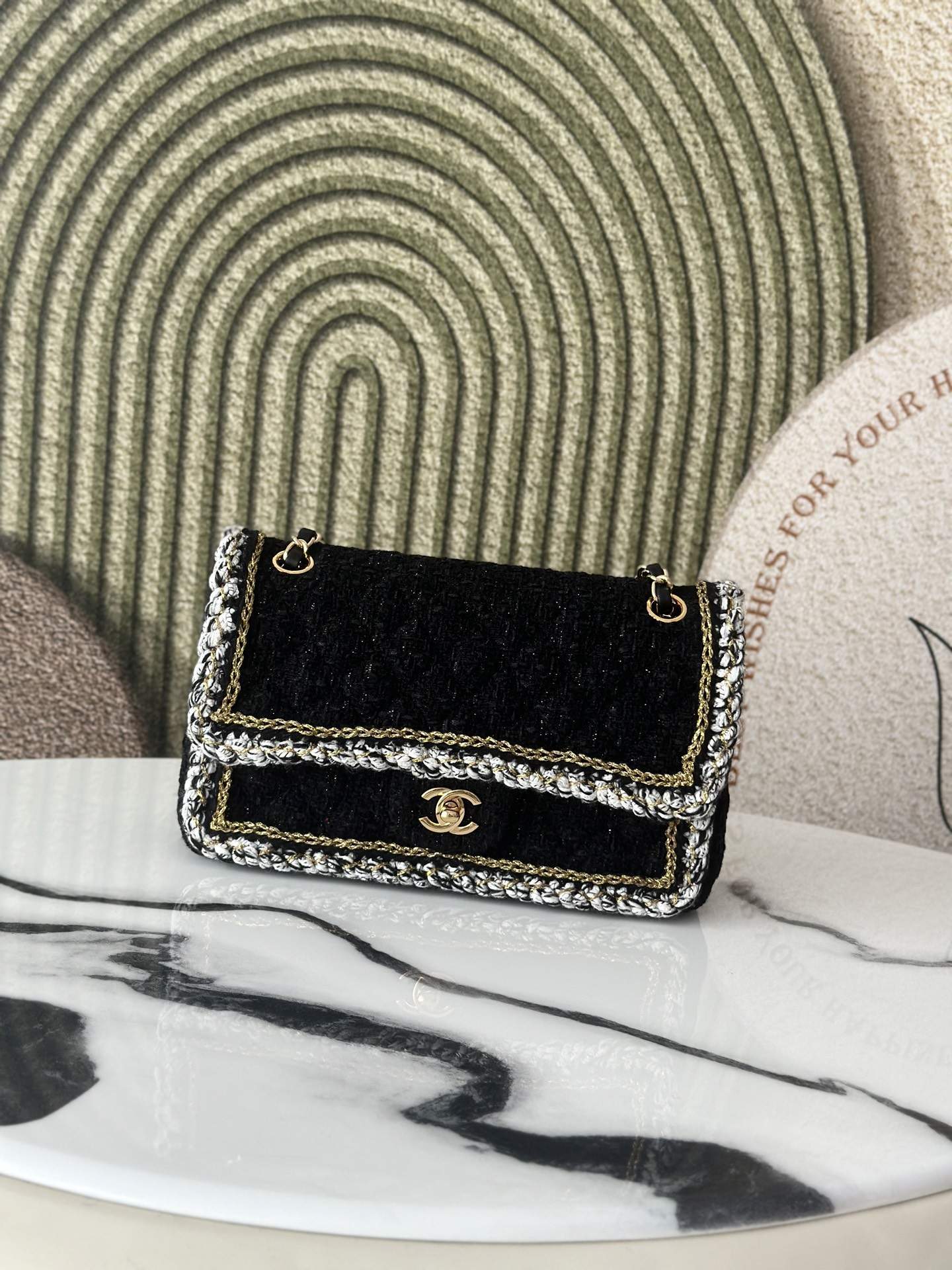 Supreme Cotton Tweed Small Replica Classic Handbag