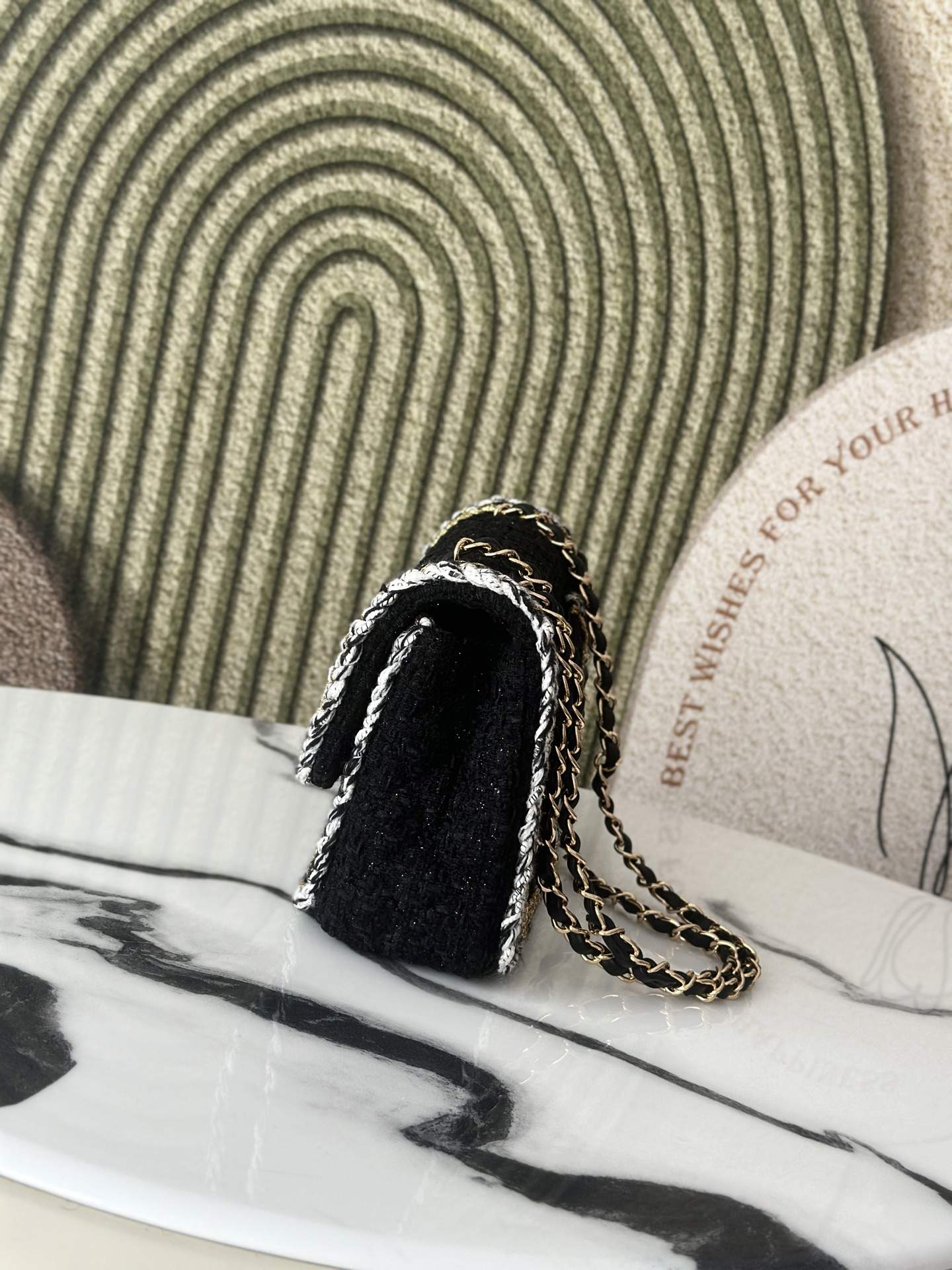 Supreme Cotton Tweed Small Replica Classic Handbag - Image 8