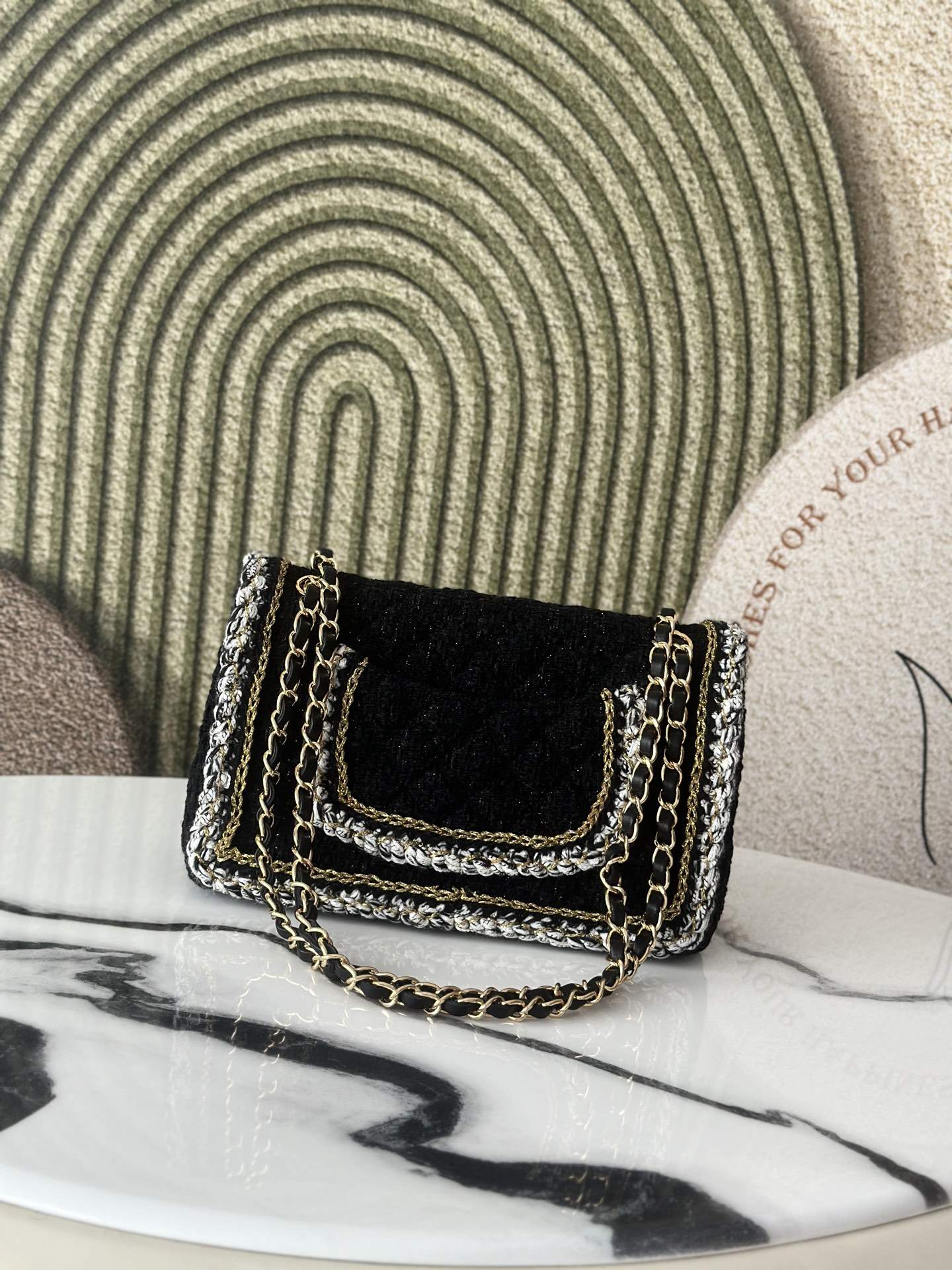 Supreme Cotton Tweed Small Replica Classic Handbag - Image 2