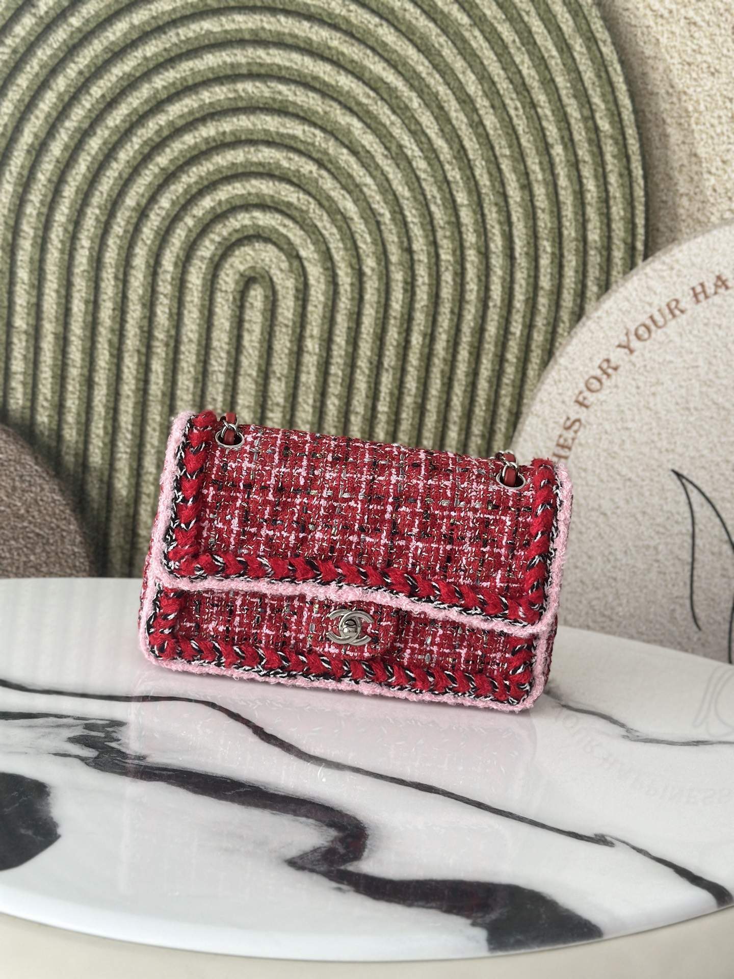 Exact Copy Tweed Small Replica Classic Handbag