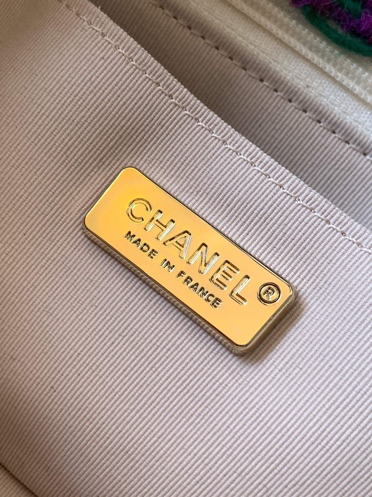 Deluxe Tweed And Shearling Lambskin Replica Large Flap Bag - Image 9