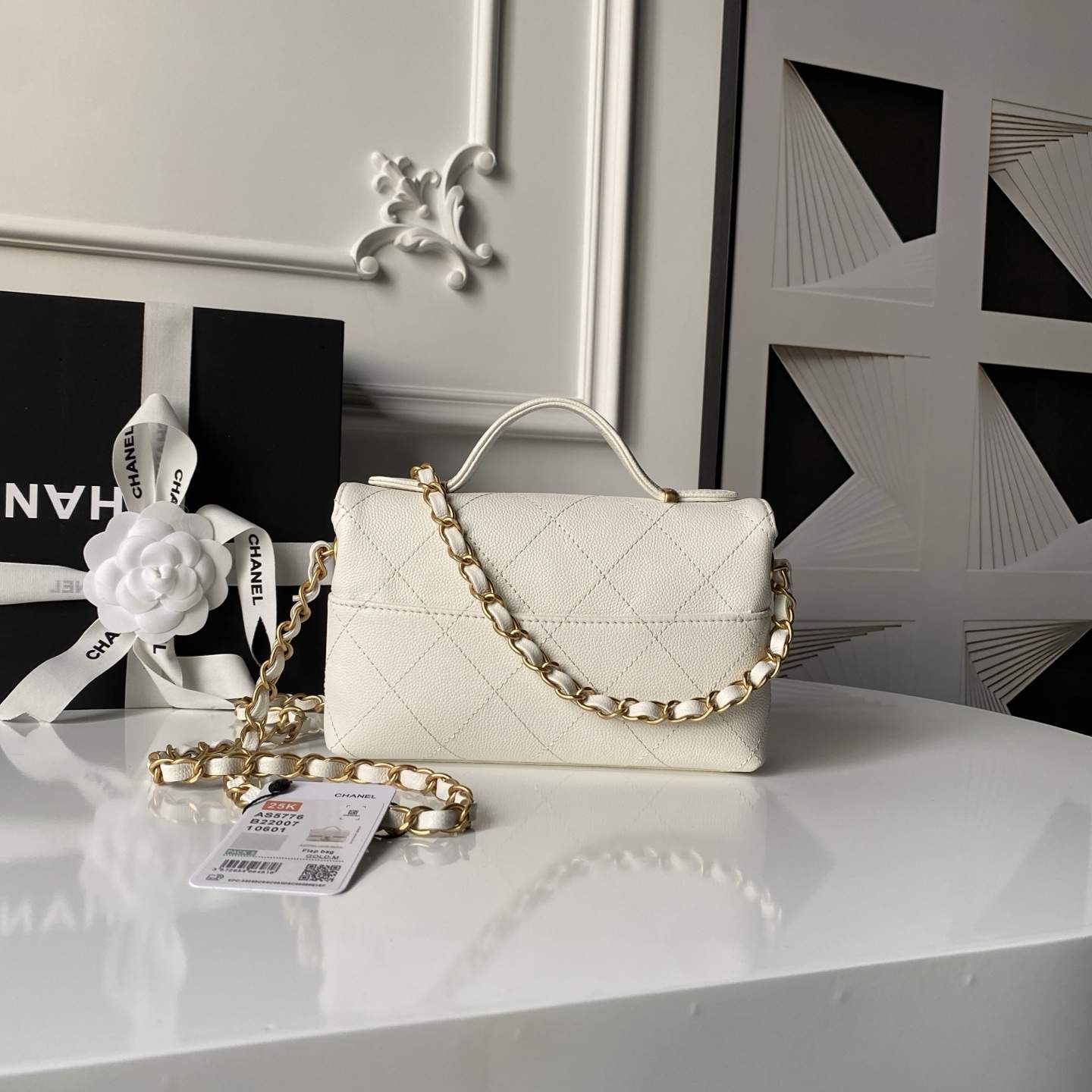 Premium Replica Mini Flap Bag with Top Handle - Image 2