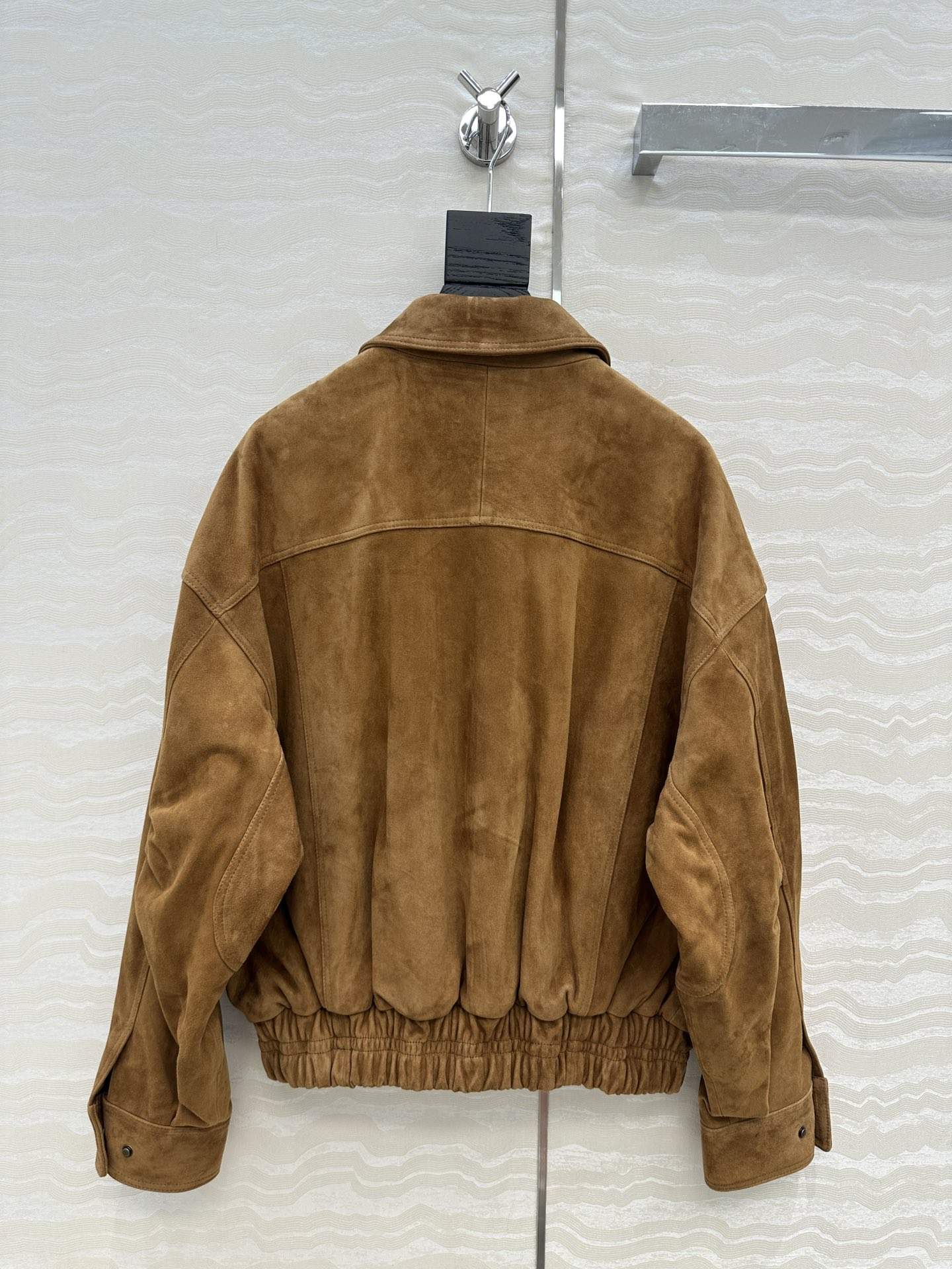 Copy Yves Saint Laurent Replica Bomber Jacket In Suede - Image 2