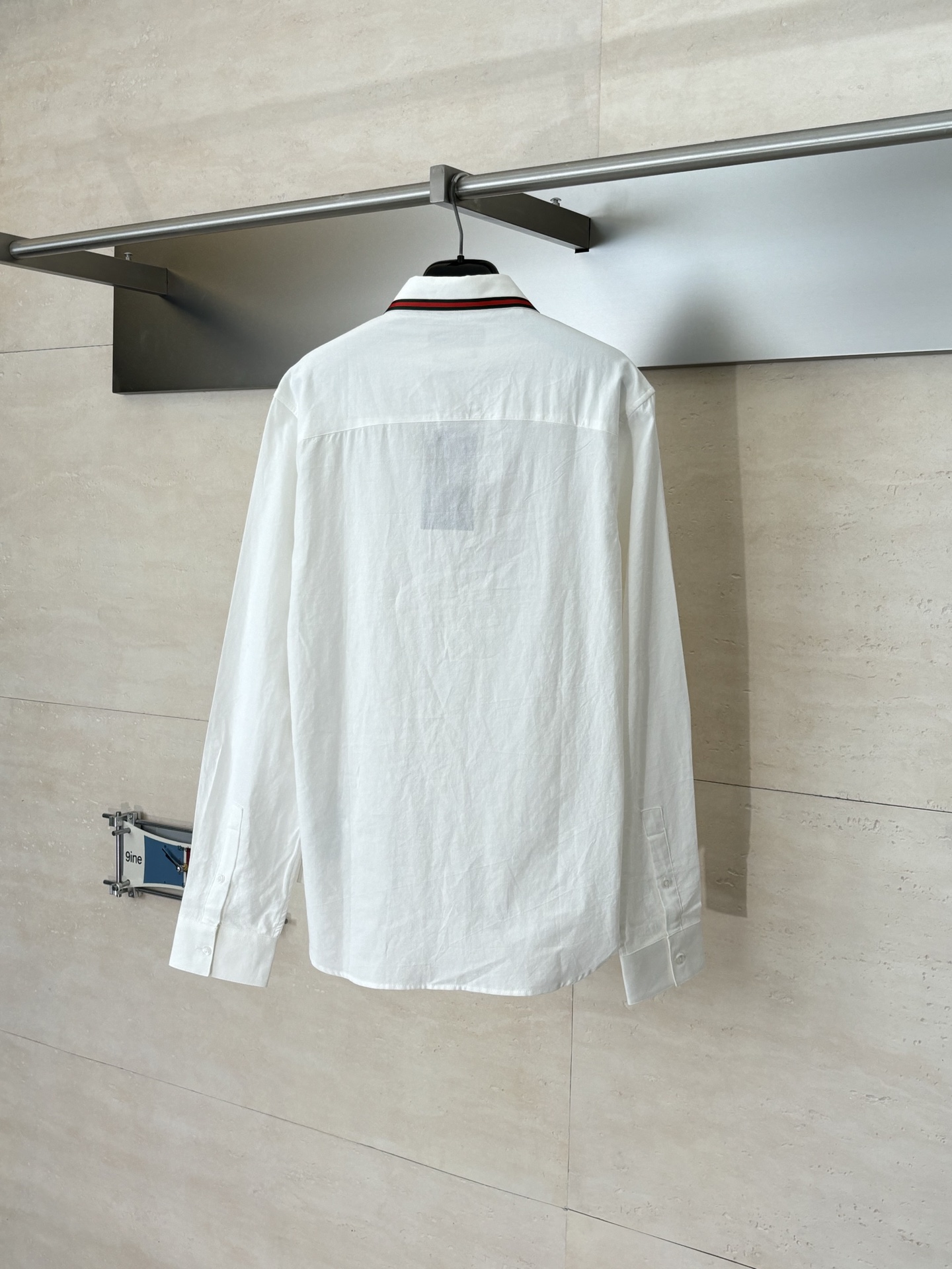 Exclusive Gucci Oxford Cotton Replica Shirt With Web - Image 2