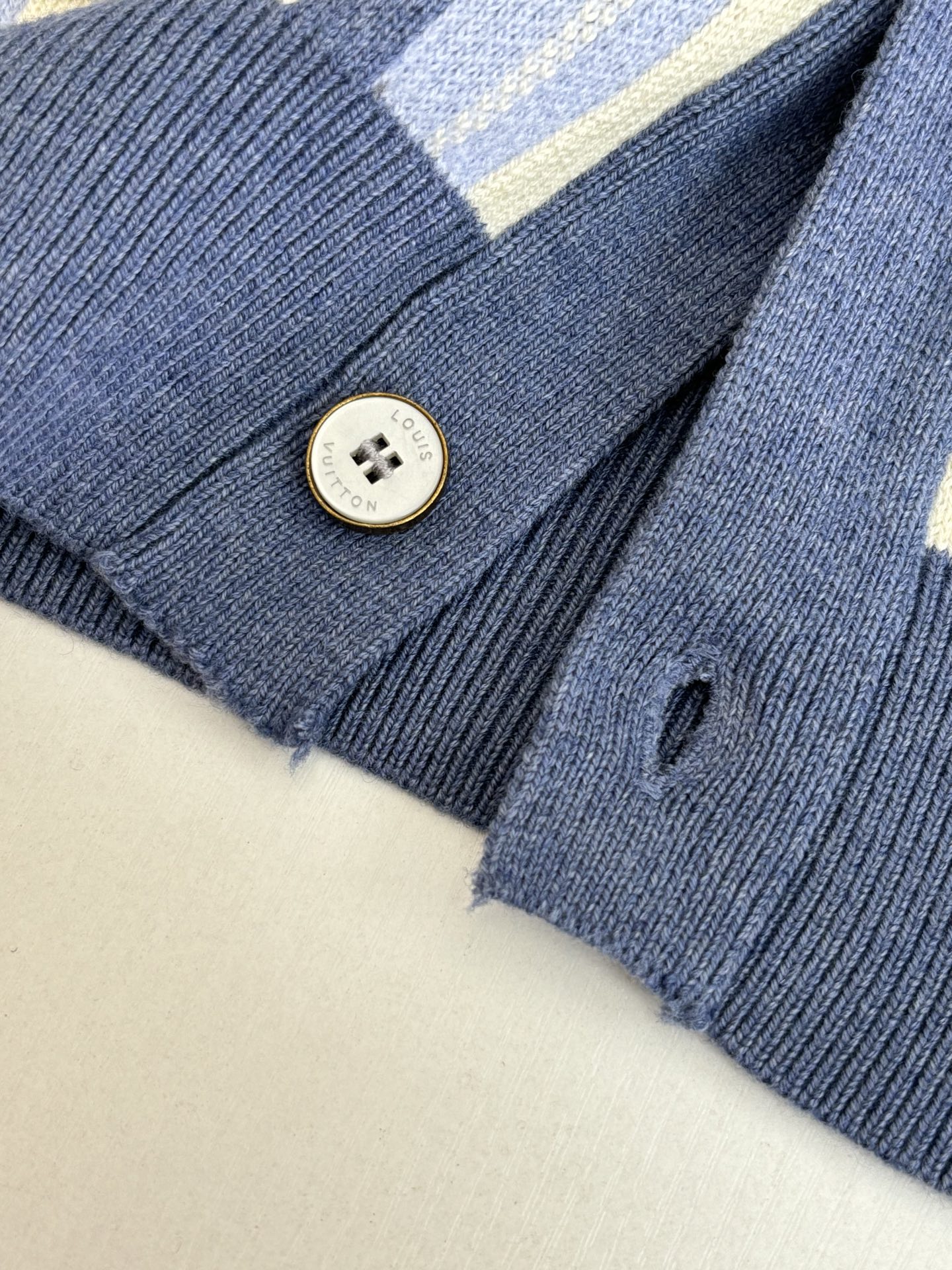 Superior Louis Vuitton Striped Jacquard Replica Cardigan - Image 6