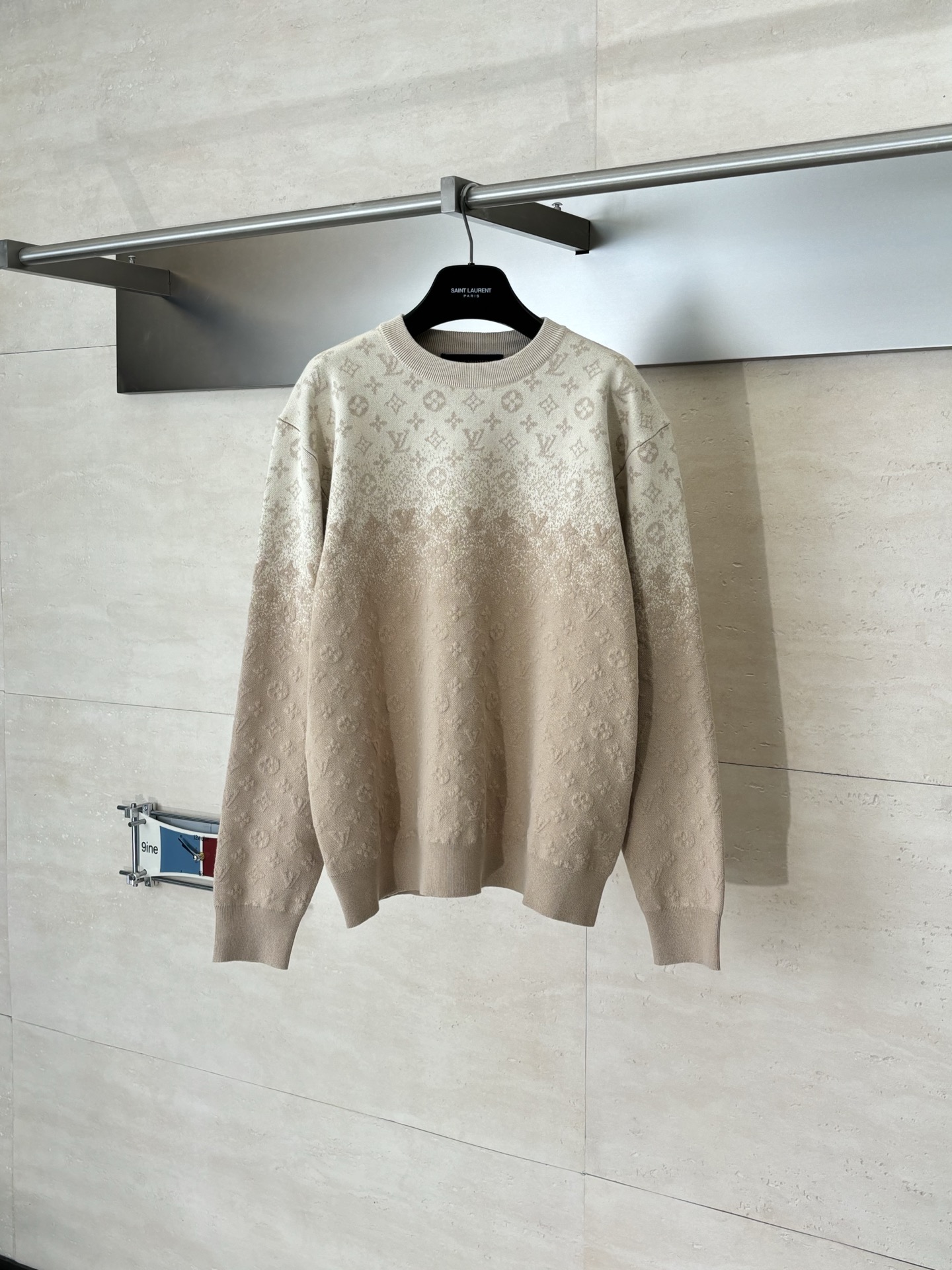 Finest Louis Vuitton Monogram Long-Sleeved Replica Crewneck