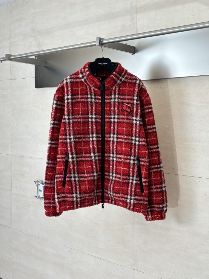 Superior Burberry Check Wool Cashmere Blend Replica Fleece