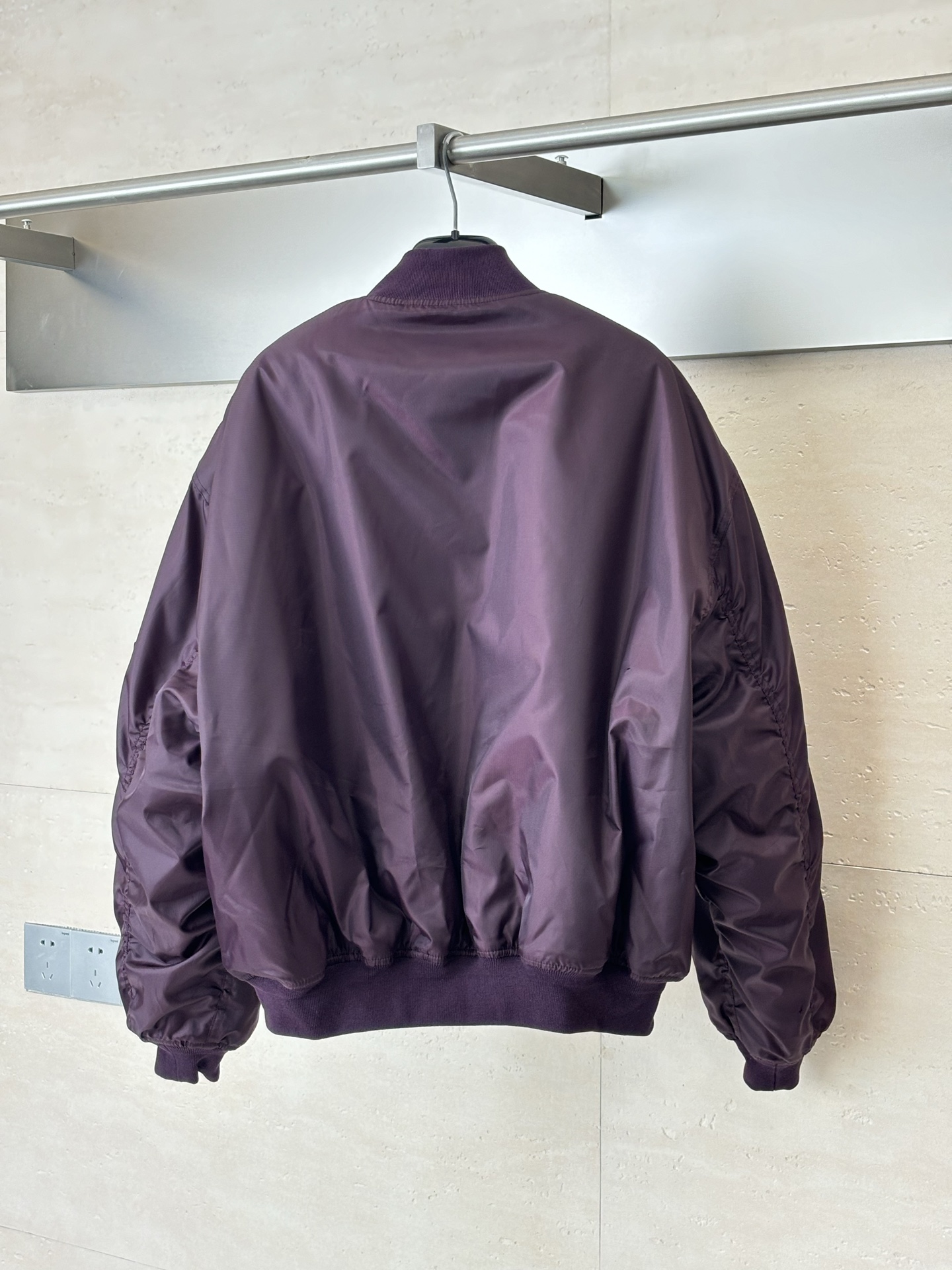 Finest Balenciaga Logo-Patch Replica Bomber Jacket - Image 2