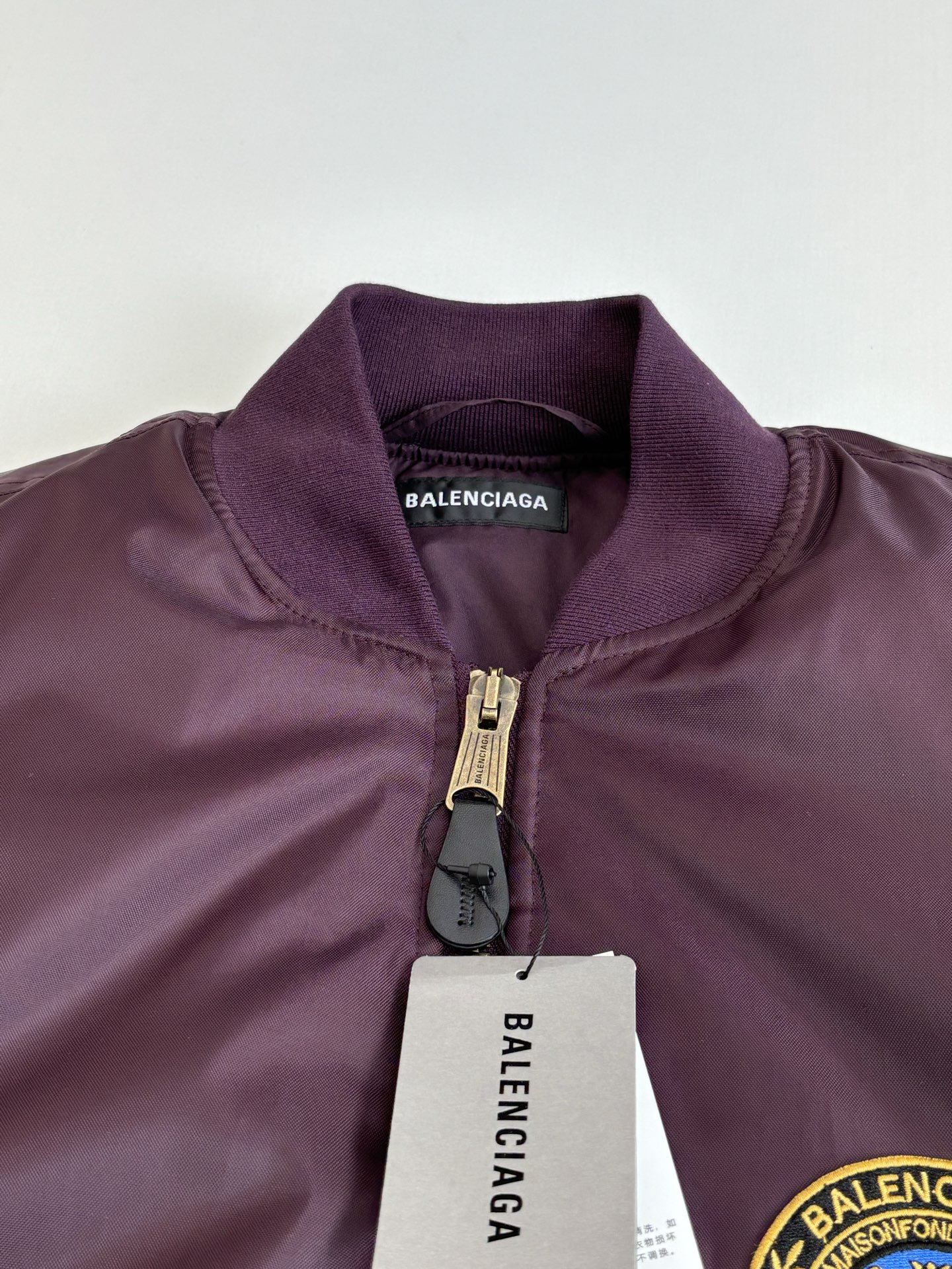 Finest Balenciaga Logo-Patch Replica Bomber Jacket - Image 4