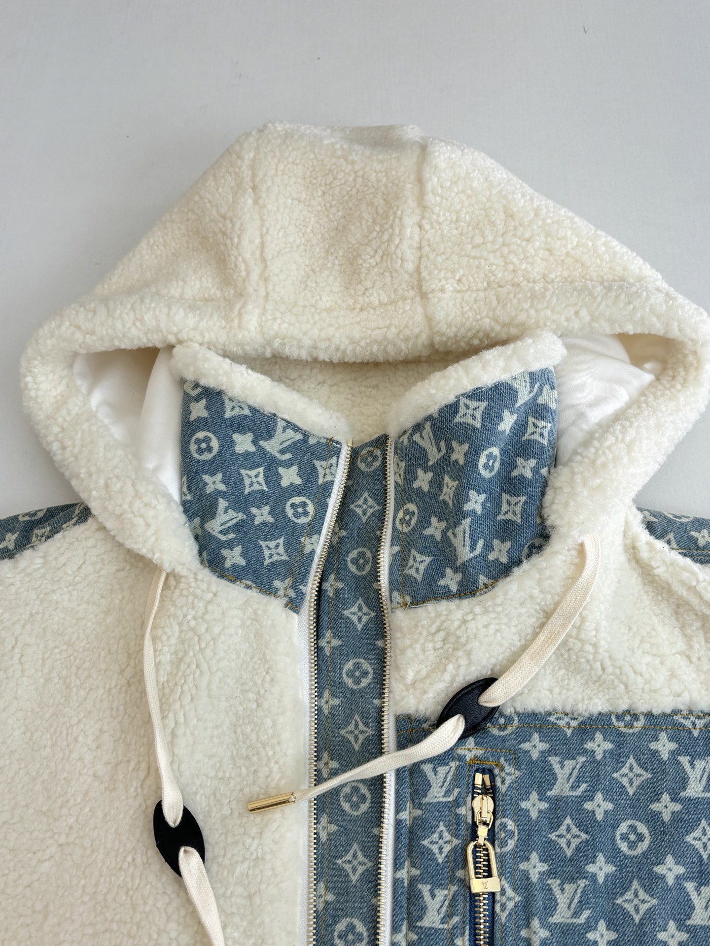 Copy Louis Vuitton Monogram Accent Replica Fleece Jacket - Image 4