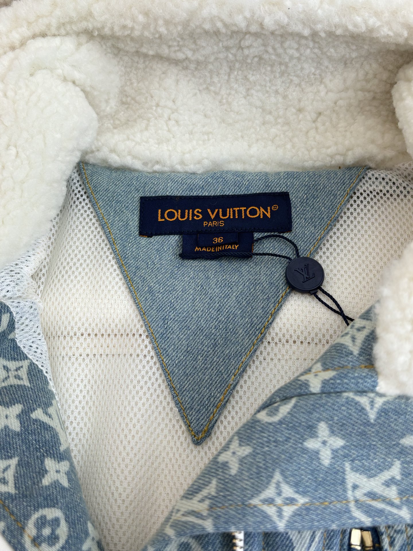 Copy Louis Vuitton Monogram Accent Replica Fleece Jacket - Image 6