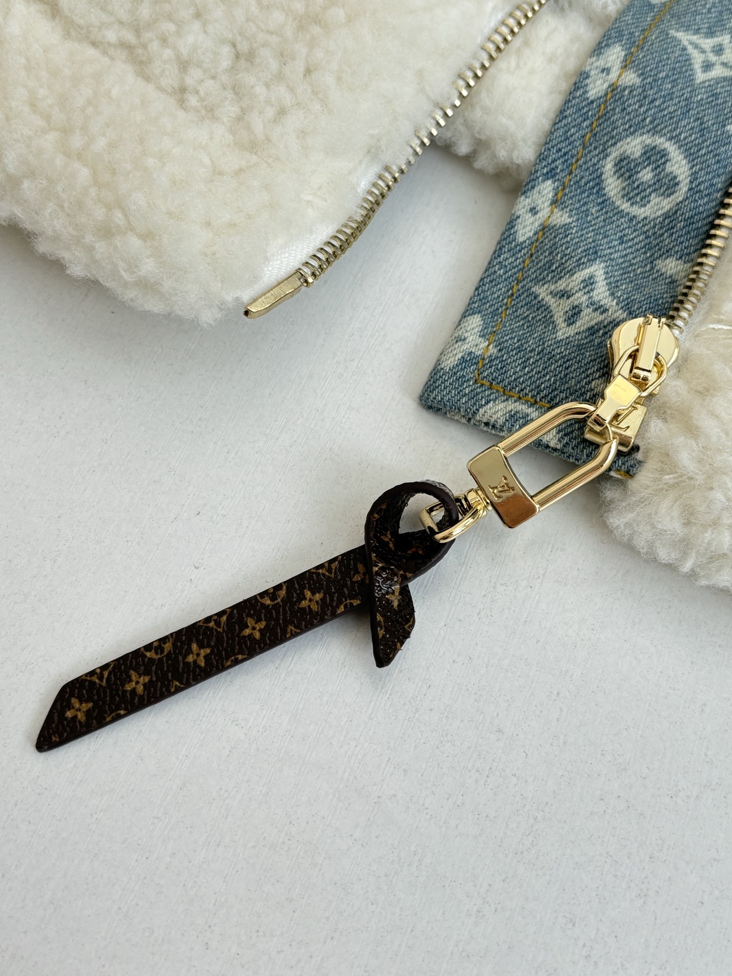 Copy Louis Vuitton Monogram Accent Replica Fleece Jacket - Image 8