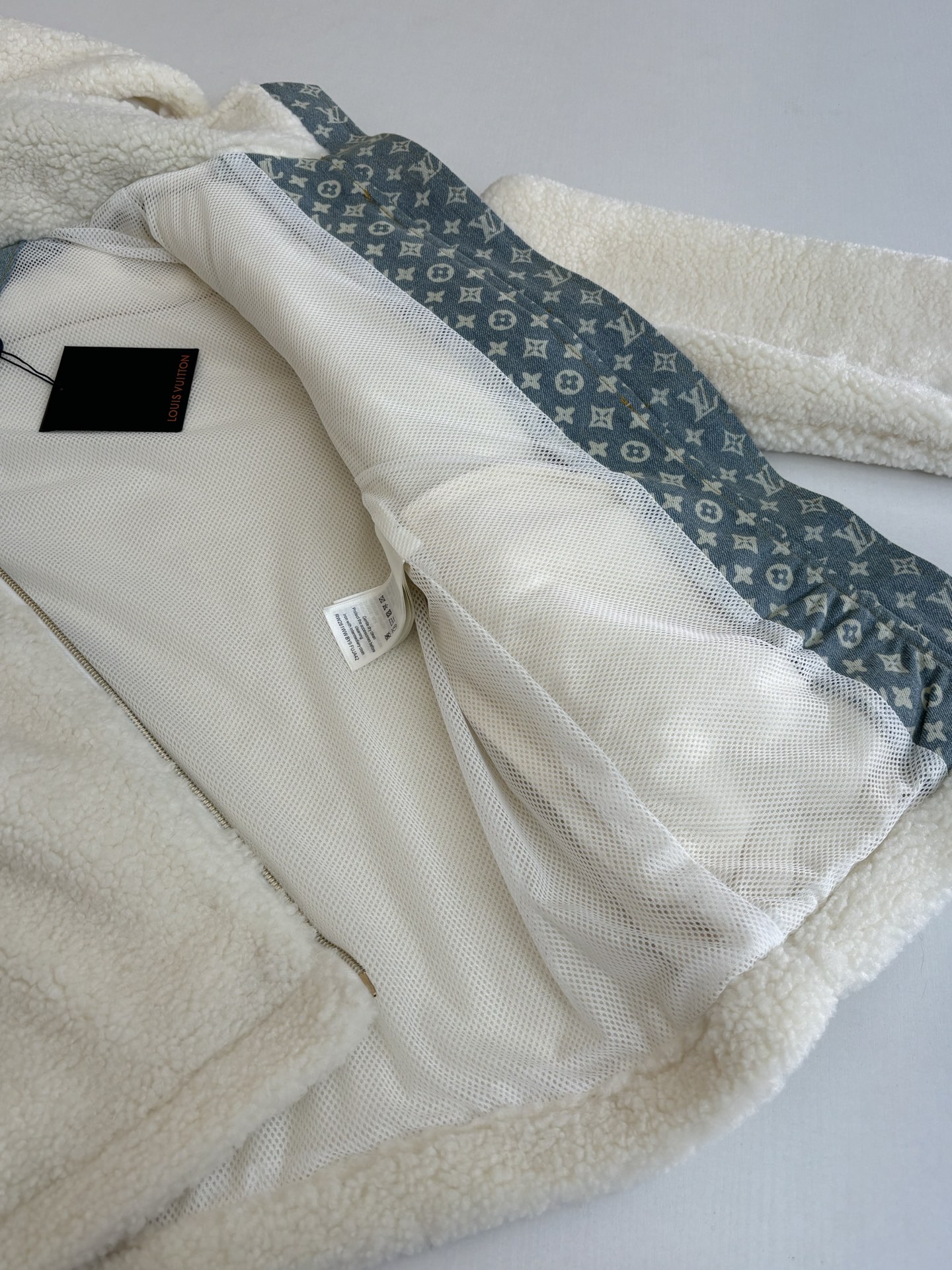 Copy Louis Vuitton Monogram Accent Replica Fleece Jacket - Image 11