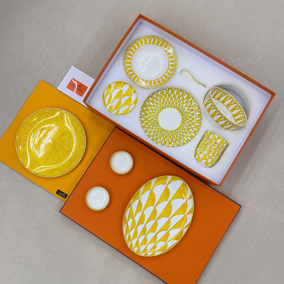 Elite Hermes Soleil d'Hermès Porcelain Replica Dinnerware Set