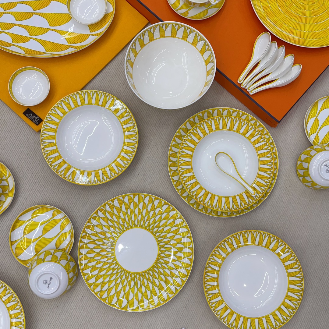 Elite Hermes Soleil d'Hermès Porcelain Replica Dinnerware Set - Image 3