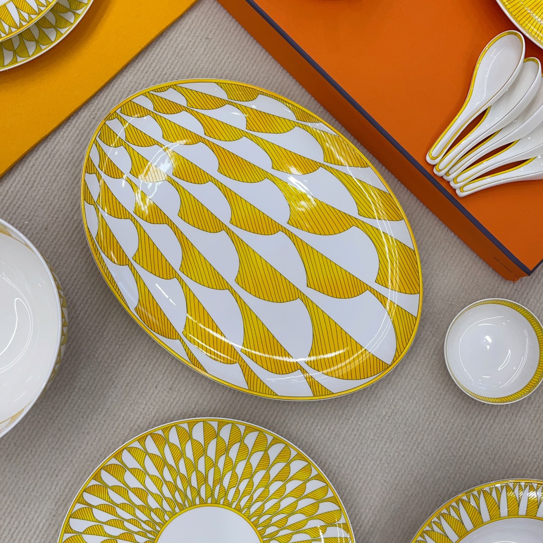 Elite Hermes Soleil d'Hermès Porcelain Replica Dinnerware Set - Image 6