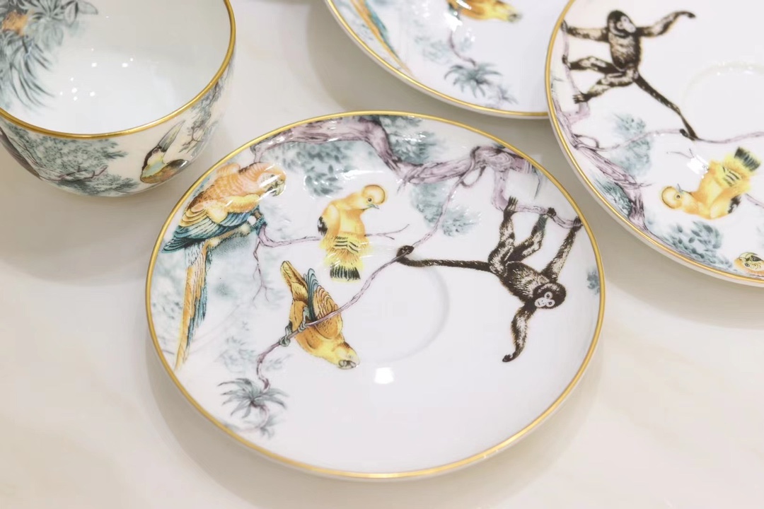 Elite Hermes Carnets d'Équateur Porcelain Replica Tea Set - Image 8