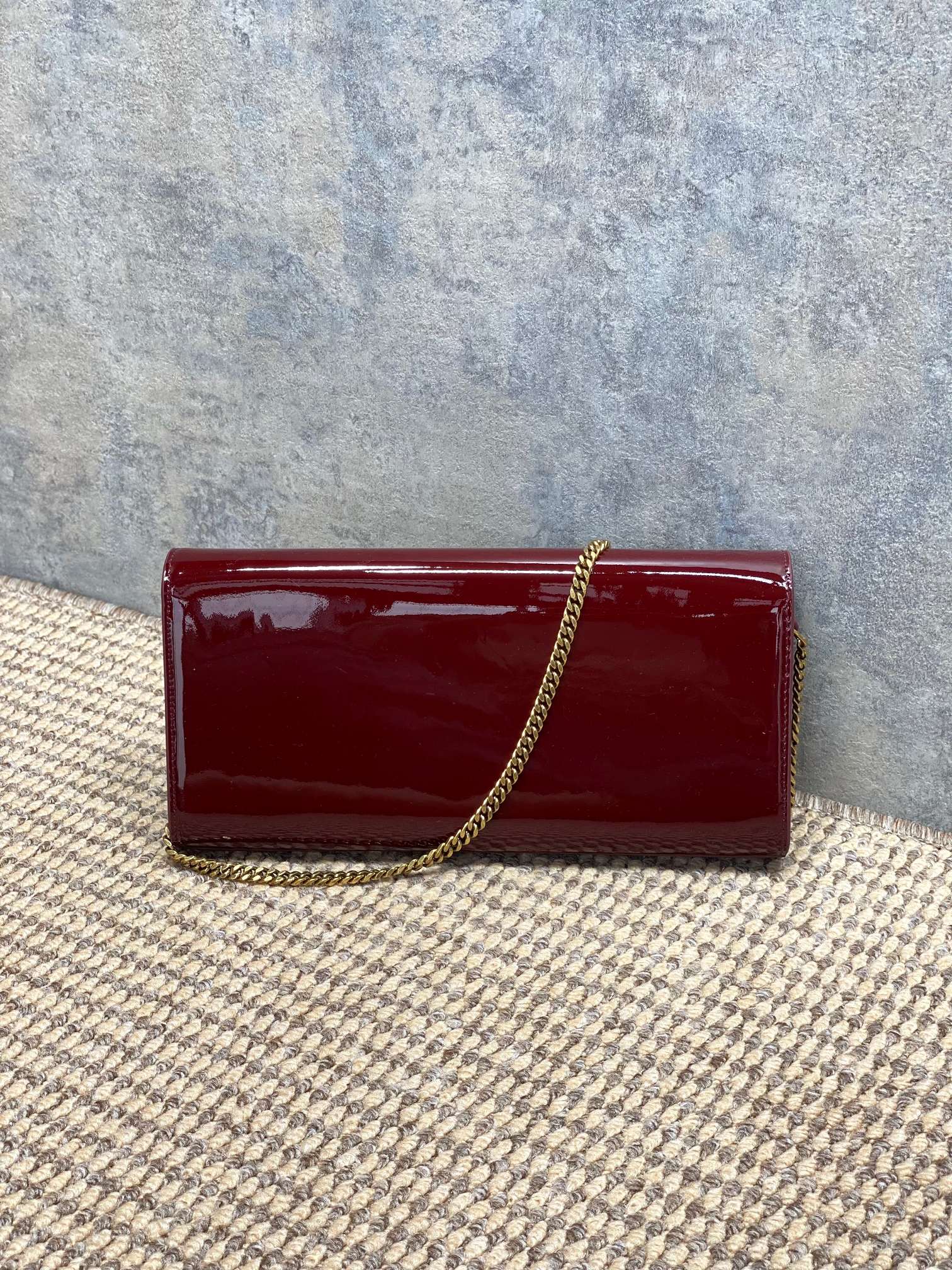 Lux Yves Saint Laurent Kate Replica Clutch In Patent Leather - Image 2