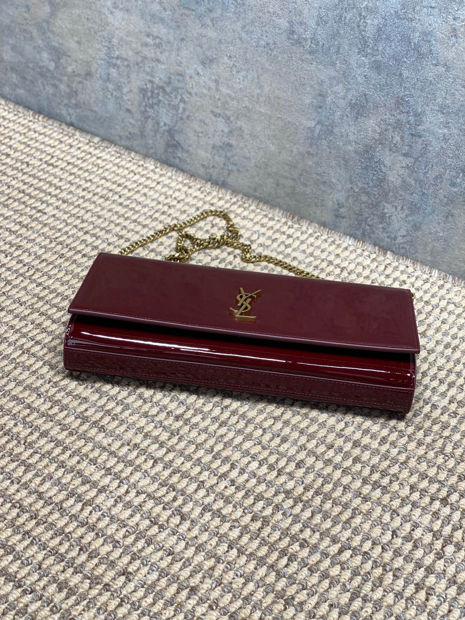 Lux Yves Saint Laurent Kate Replica Clutch In Patent Leather - Image 3