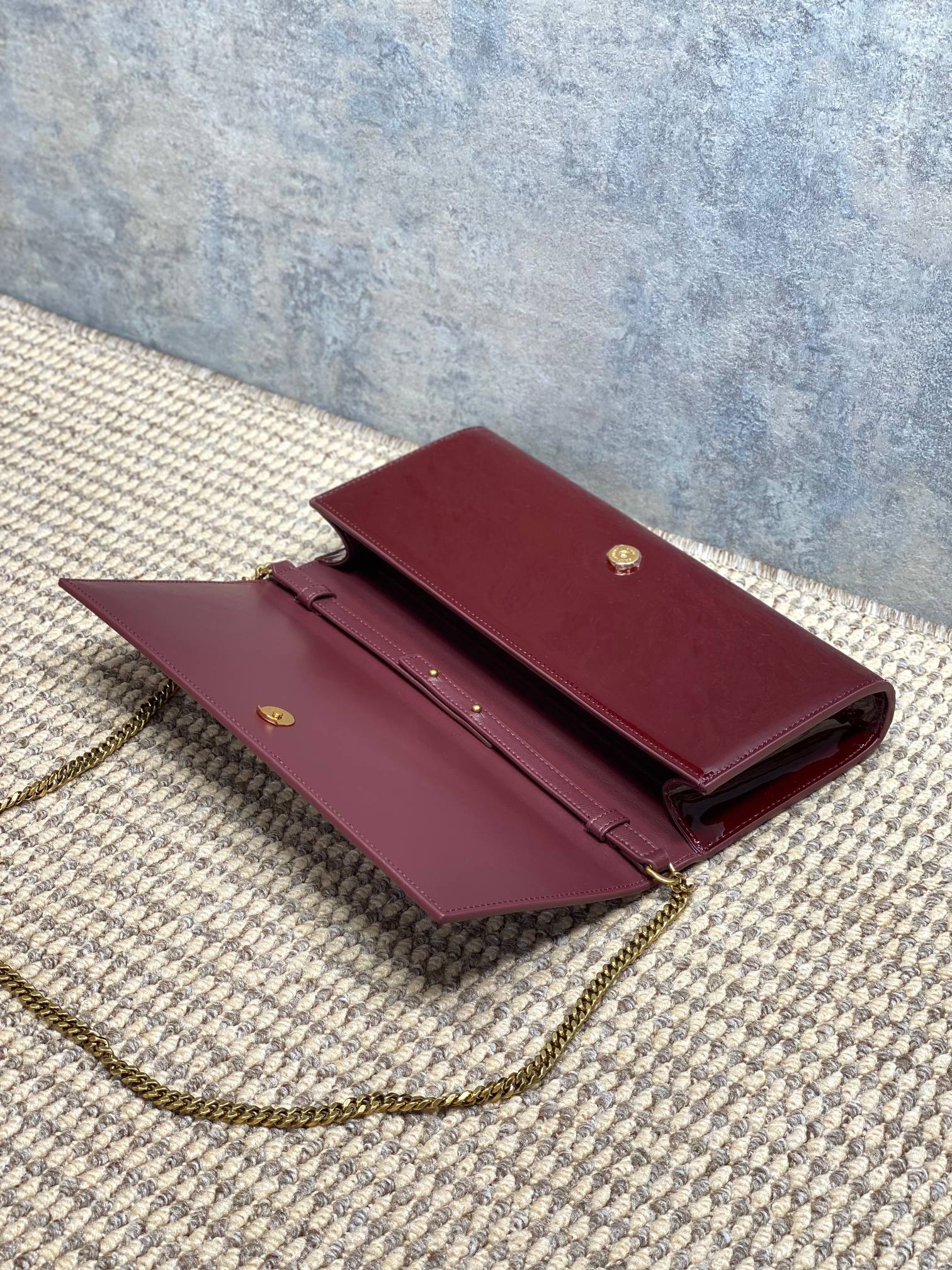 Lux Yves Saint Laurent Kate Replica Clutch In Patent Leather - Image 5