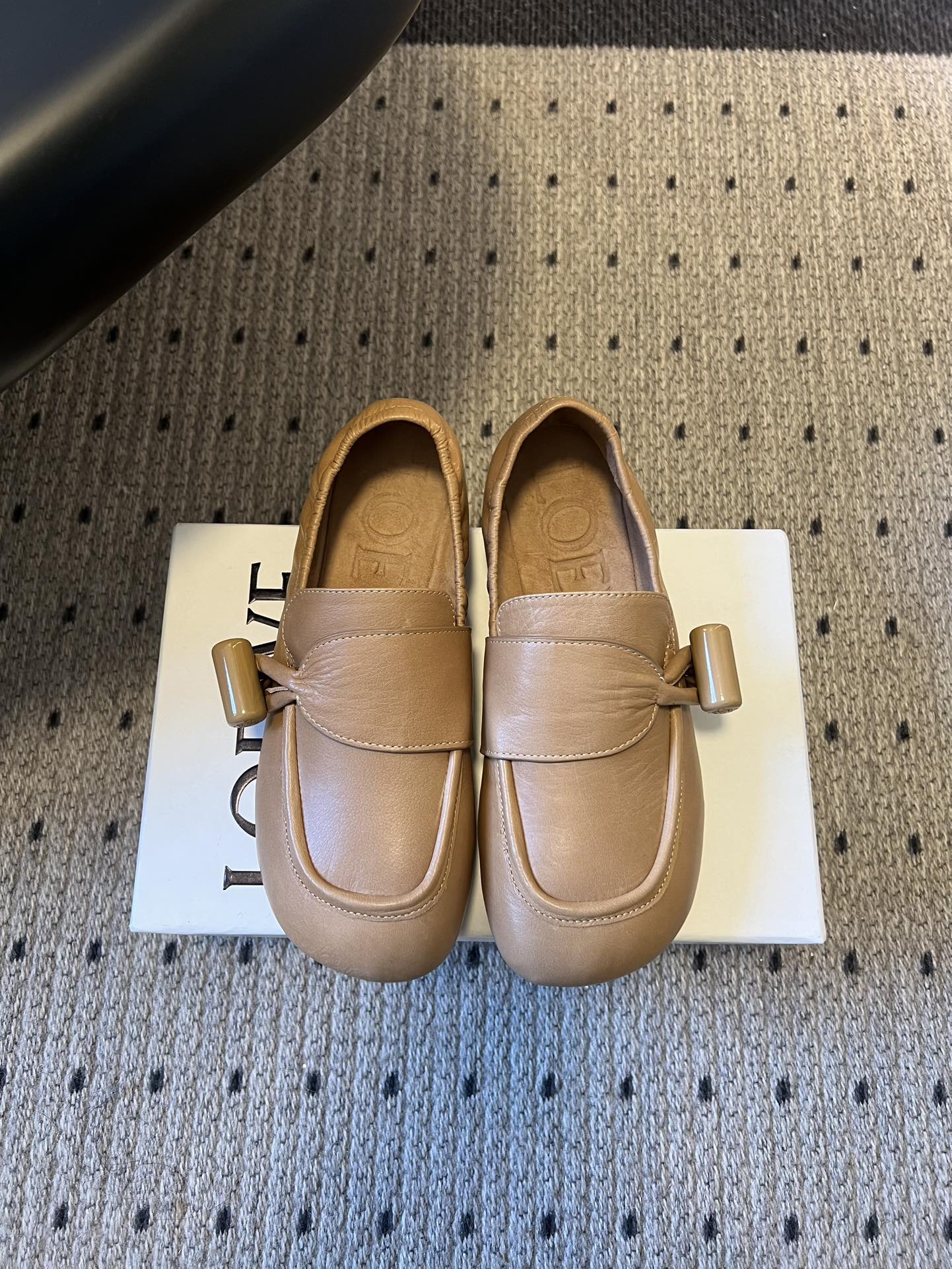 Elite Loewe Toggle Replica Loafer In Shiny Smooth Calfskin