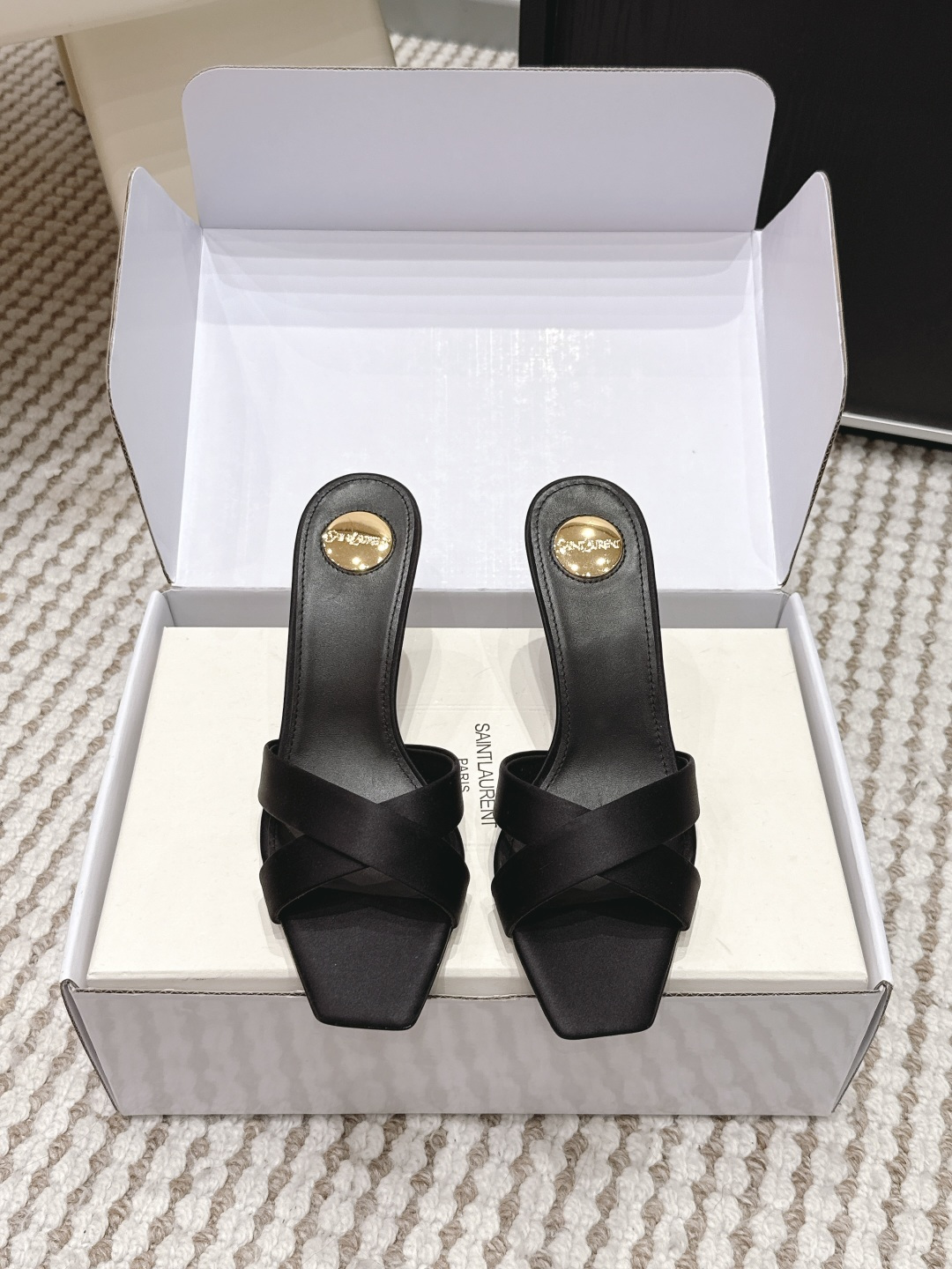 Lux YSL Jill Replica Mules In Smooth Leather - Image 2