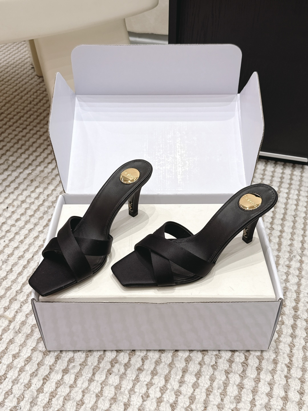 Lux YSL Jill Replica Mules In Smooth Leather - Image 4