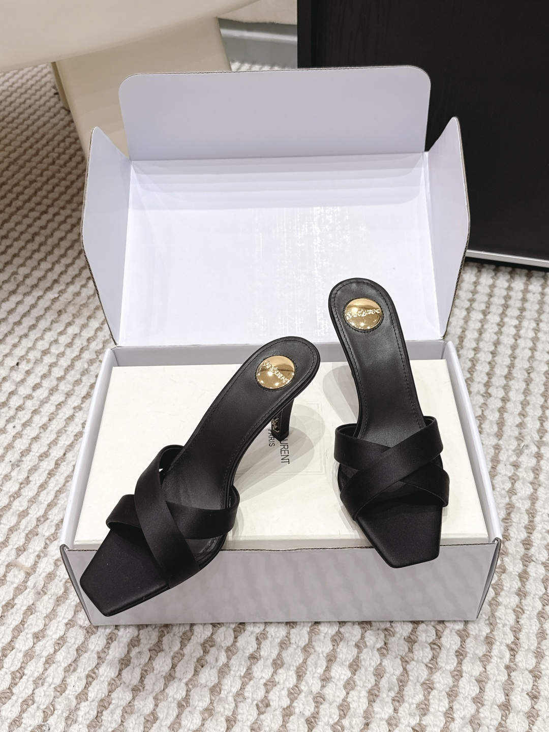 Lux YSL Jill Replica Mules In Smooth Leather - Image 3