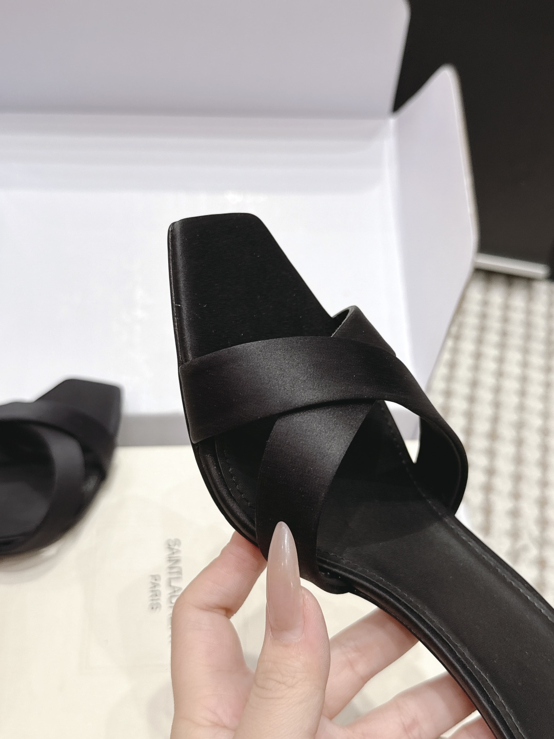 Lux YSL Jill Replica Mules In Smooth Leather - Image 6