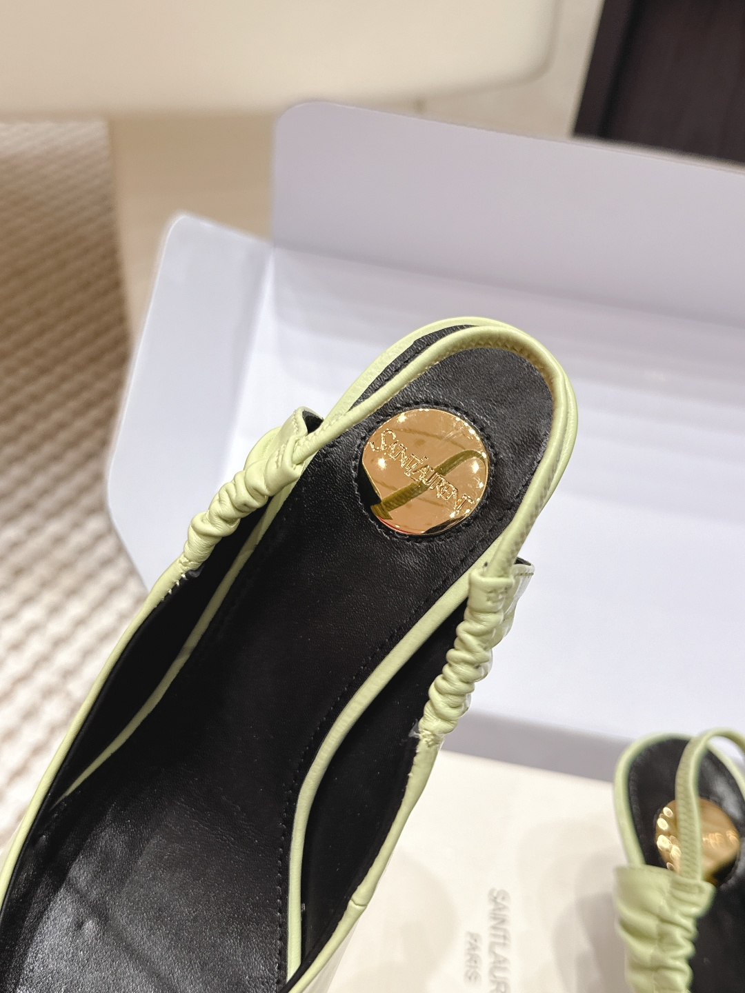 Copy YSL Anne-Marie Replica Slingback Pumps In Smooth Leather - Image 8