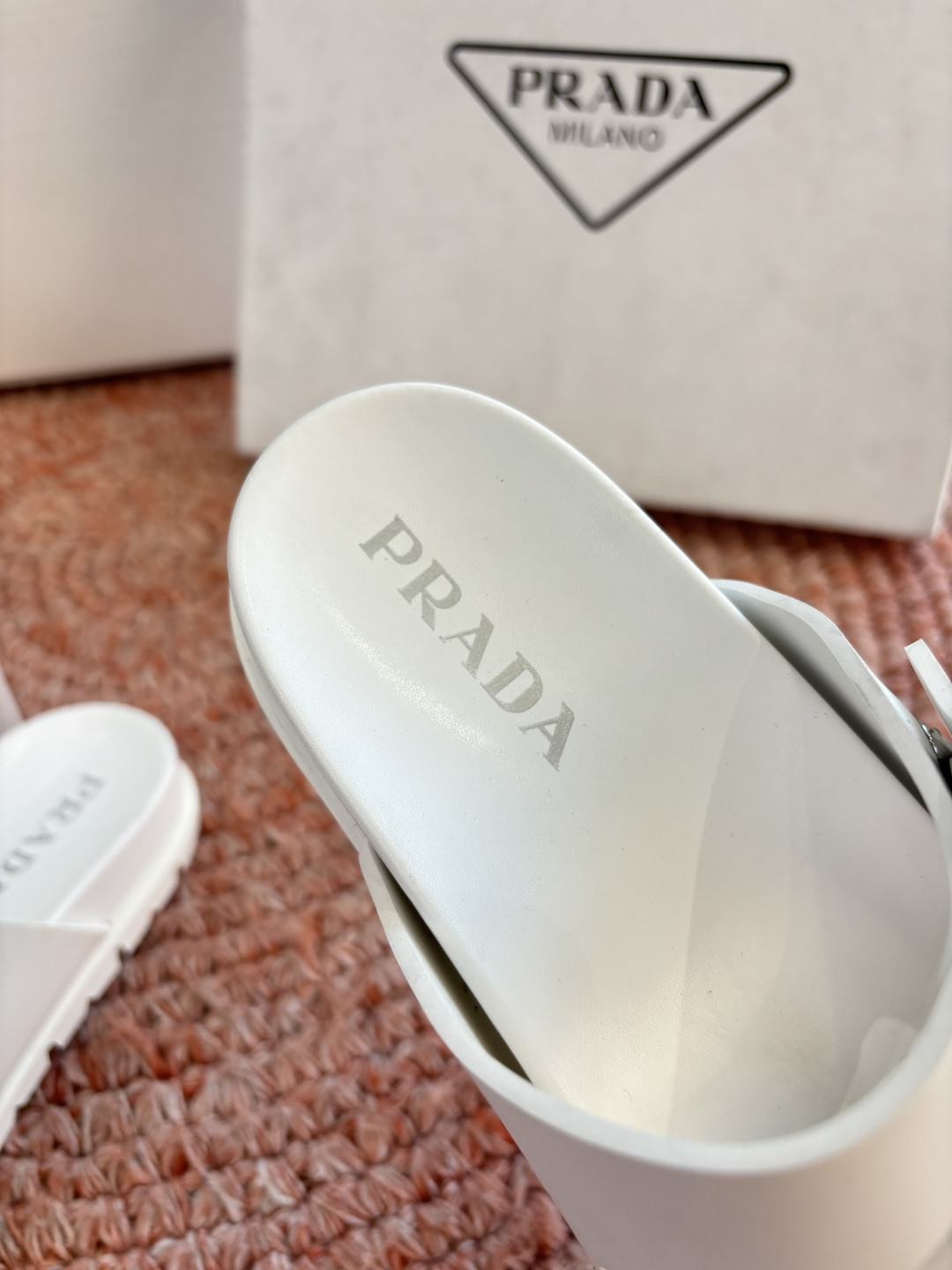 Mirror Quality Prada Rubber Replica Slides - Image 7