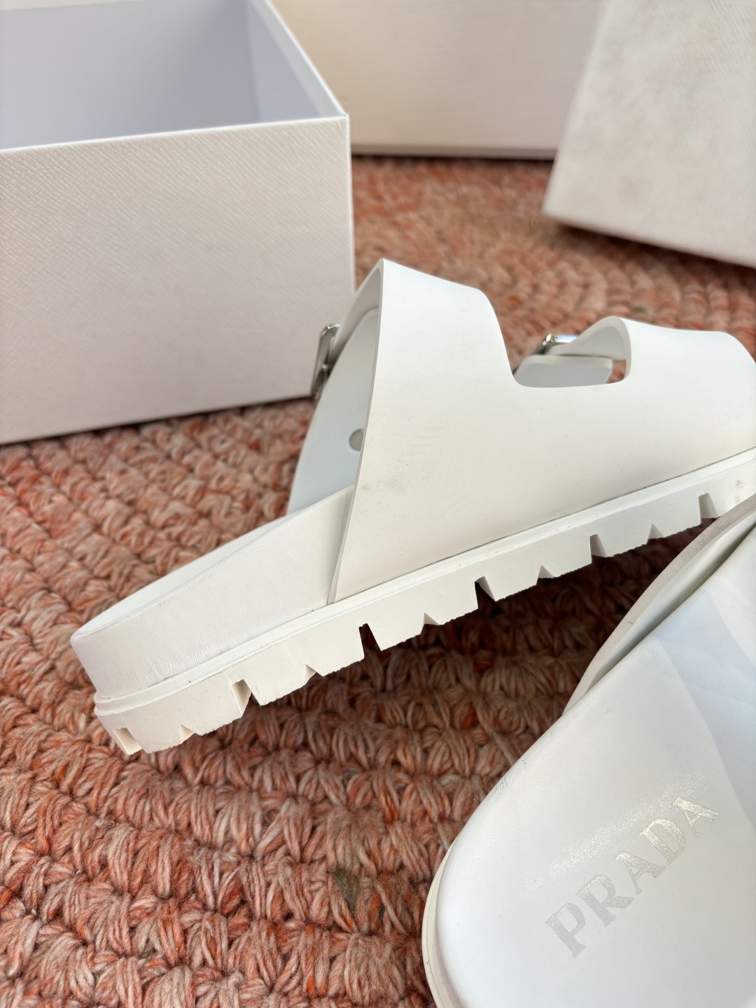 Mirror Quality Prada Rubber Replica Slides - Image 8