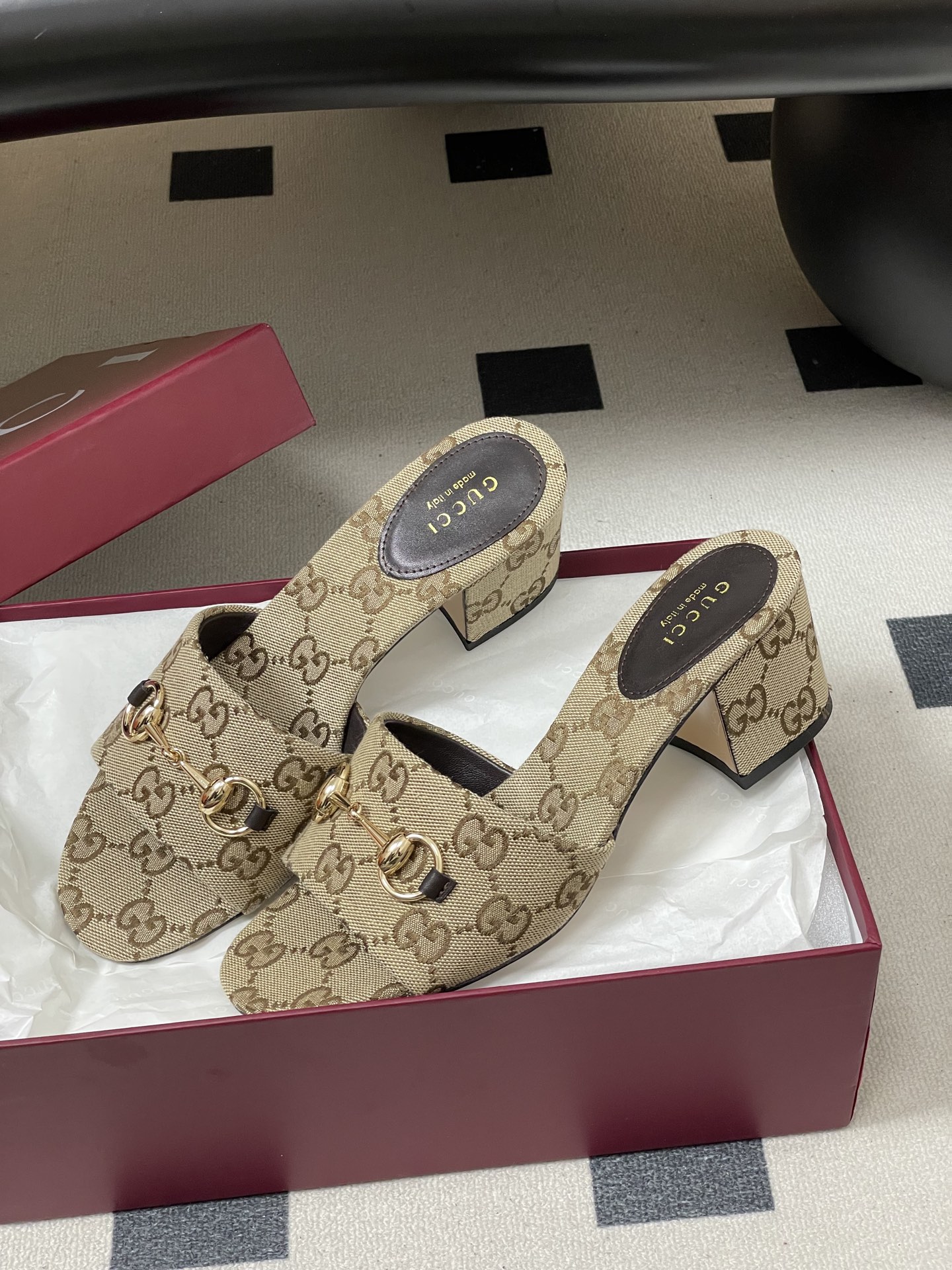 Supreme Gucci Replica Slide Sandal With Horsebit - Image 3