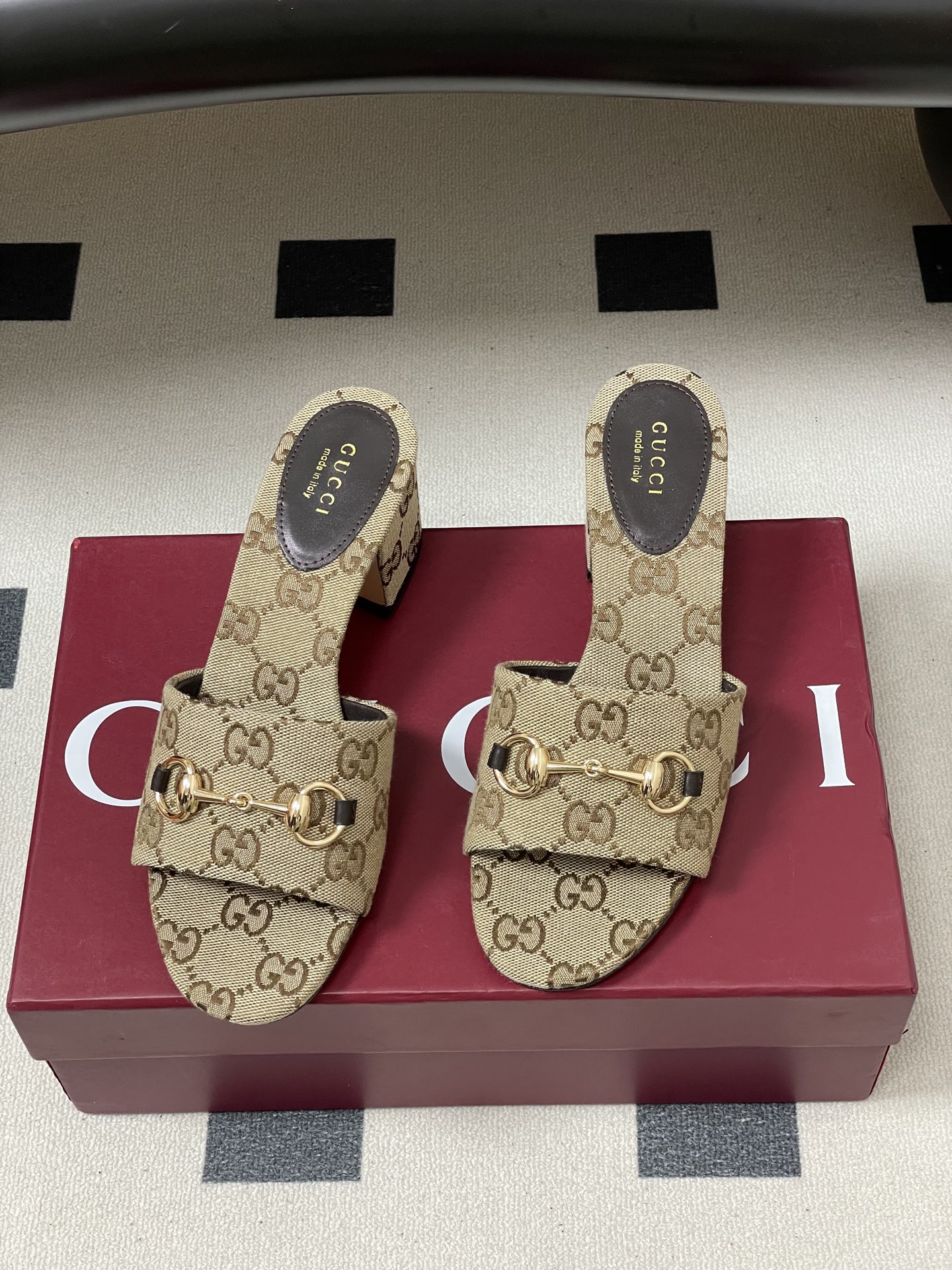 Supreme Gucci Replica Slide Sandal With Horsebit - Image 2