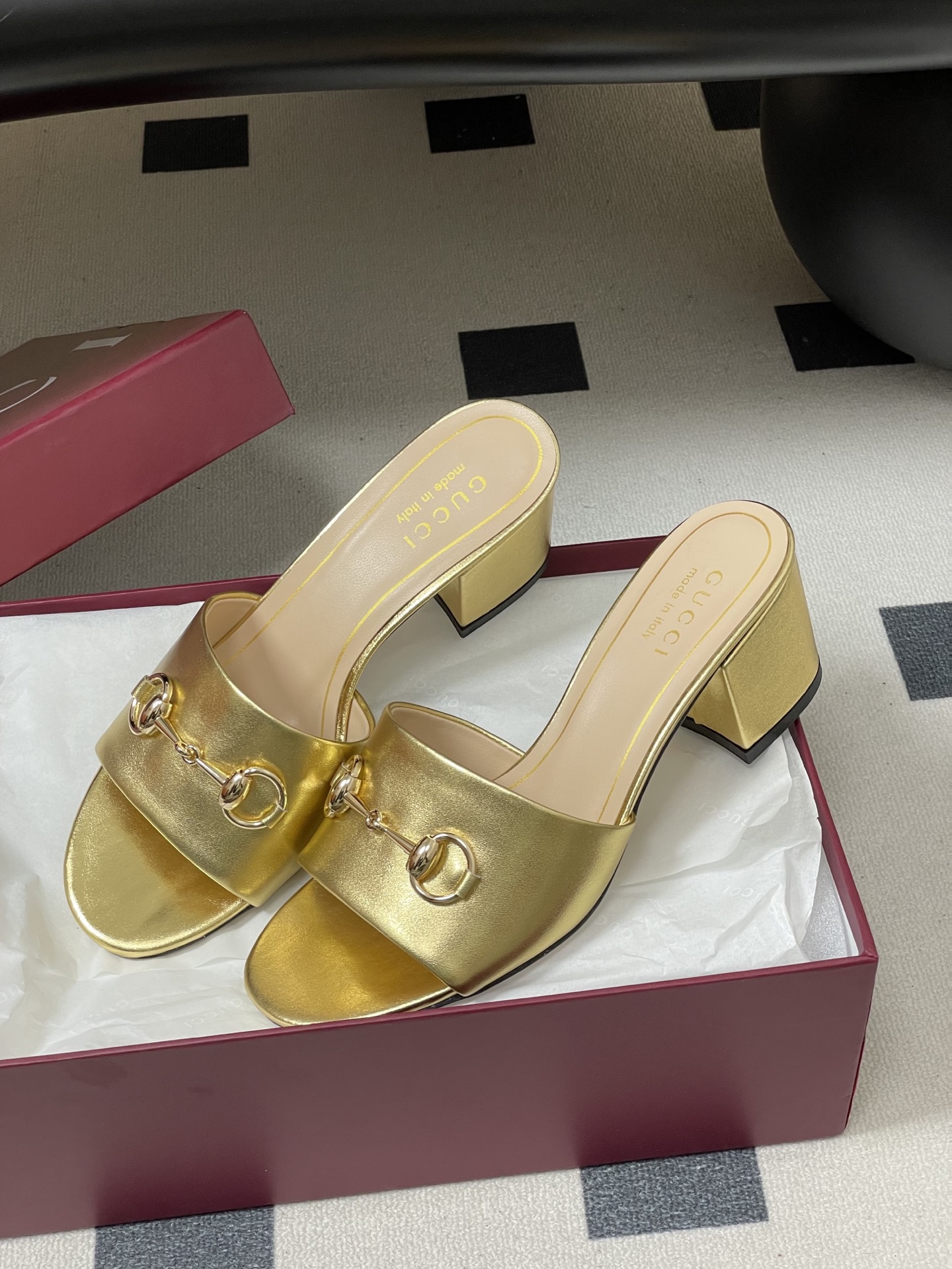Luxury Replica Gucci Slide Sandal With Horsebit - Image 4